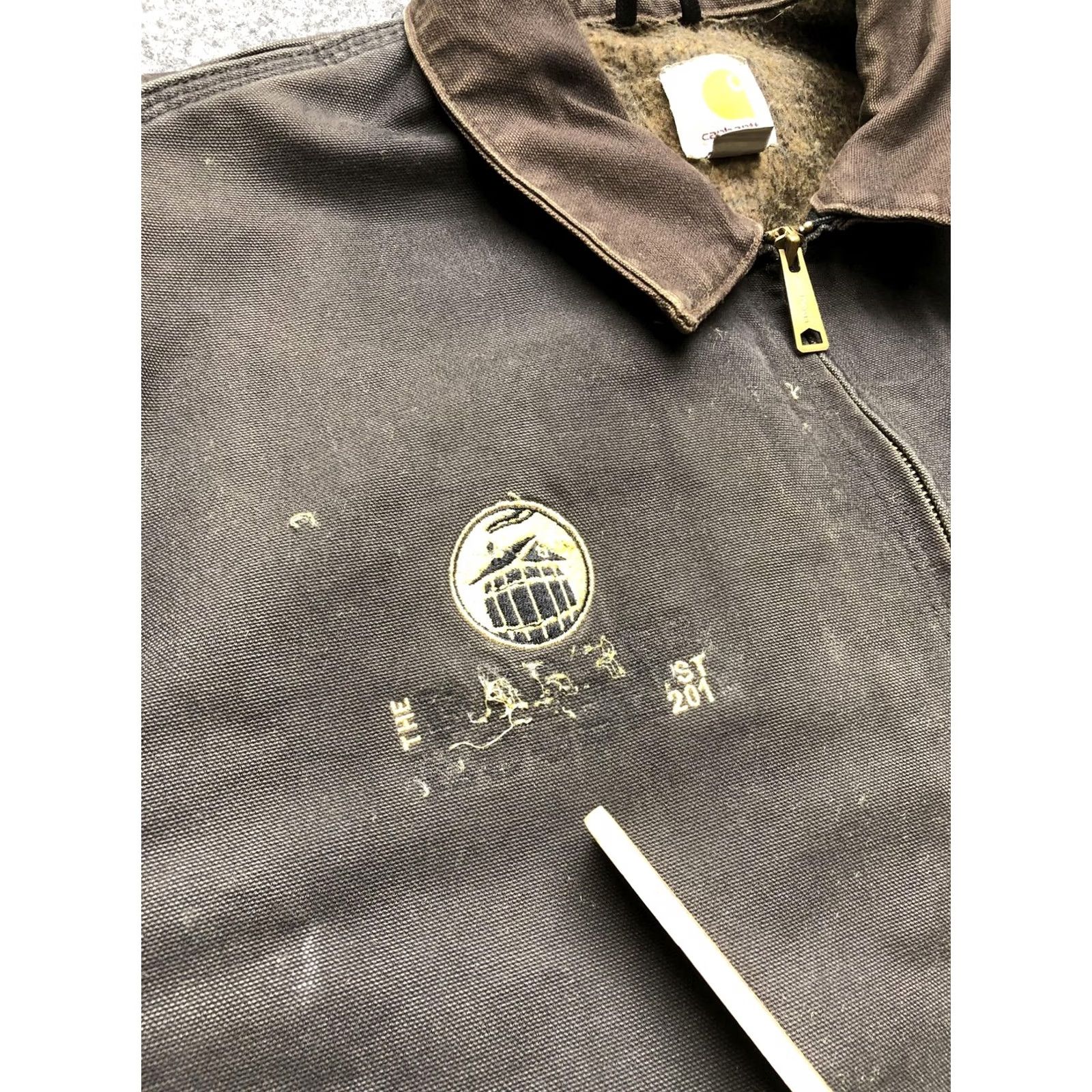 Carhartt Carhartt Jacket Mens 2XL Black Canvas Bomber Full Zip Workwear Blanket Lined J97 Size US XXL / EU 58 / 5 - 5 Thumbnail
