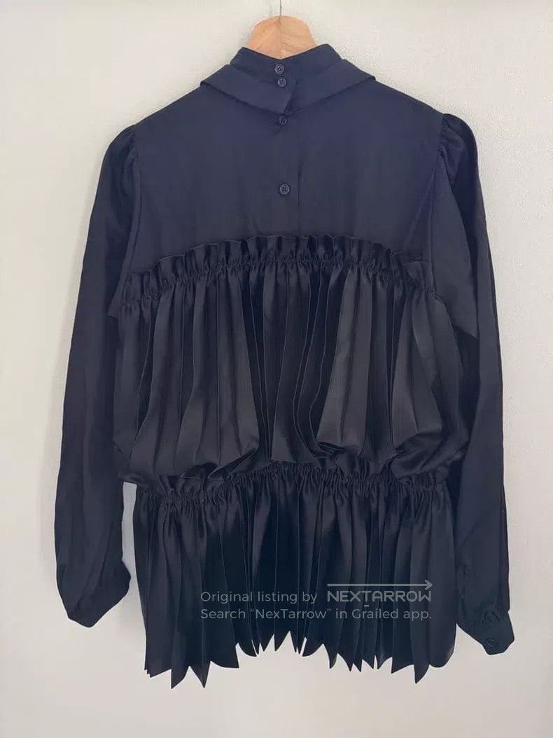 Comme des Garcons Comme des Garcons Double Layered Pleated Satin Shirt Size S / US 4 / IT 40 - 2 Thumbnail
