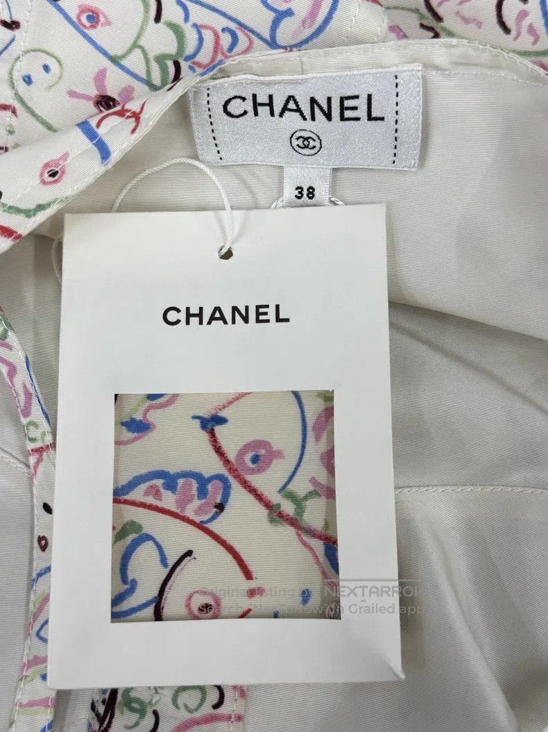 Chanel Chanel 25C small fish graffiti printed suspender vest Size XS / US 0-2 / IT 36-38 - 4 Thumbnail