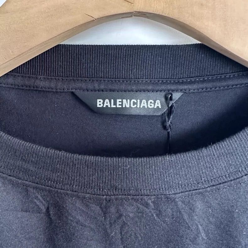 Balenciaga Balenciaga Pleated Logo Short Sleeve 2502-Nextarrow Size US XS / EU 42 / 0 - 4 Thumbnail