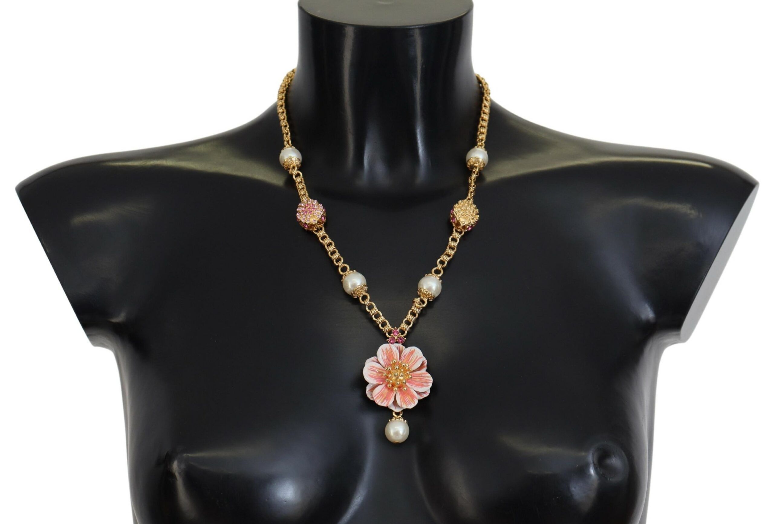 Dolce & Gabbana Elegant Floral Statement Charm Women's Necklace Size ONE SIZE - 1 Thumbnail