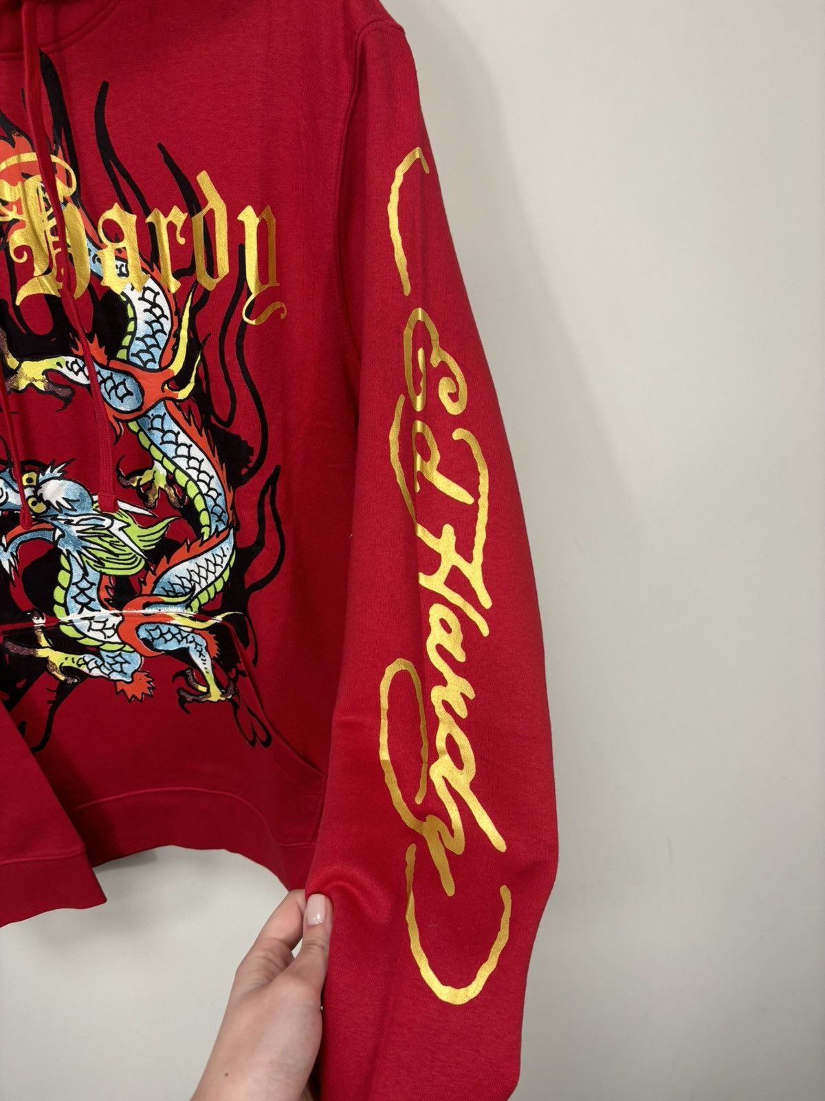 Christian Audigier Ed Hardy Chinese Dragon Tattoo Logo NEW Red Hype Hoodie Size US M / EU 48-50 / 2 - 8 Thumbnail