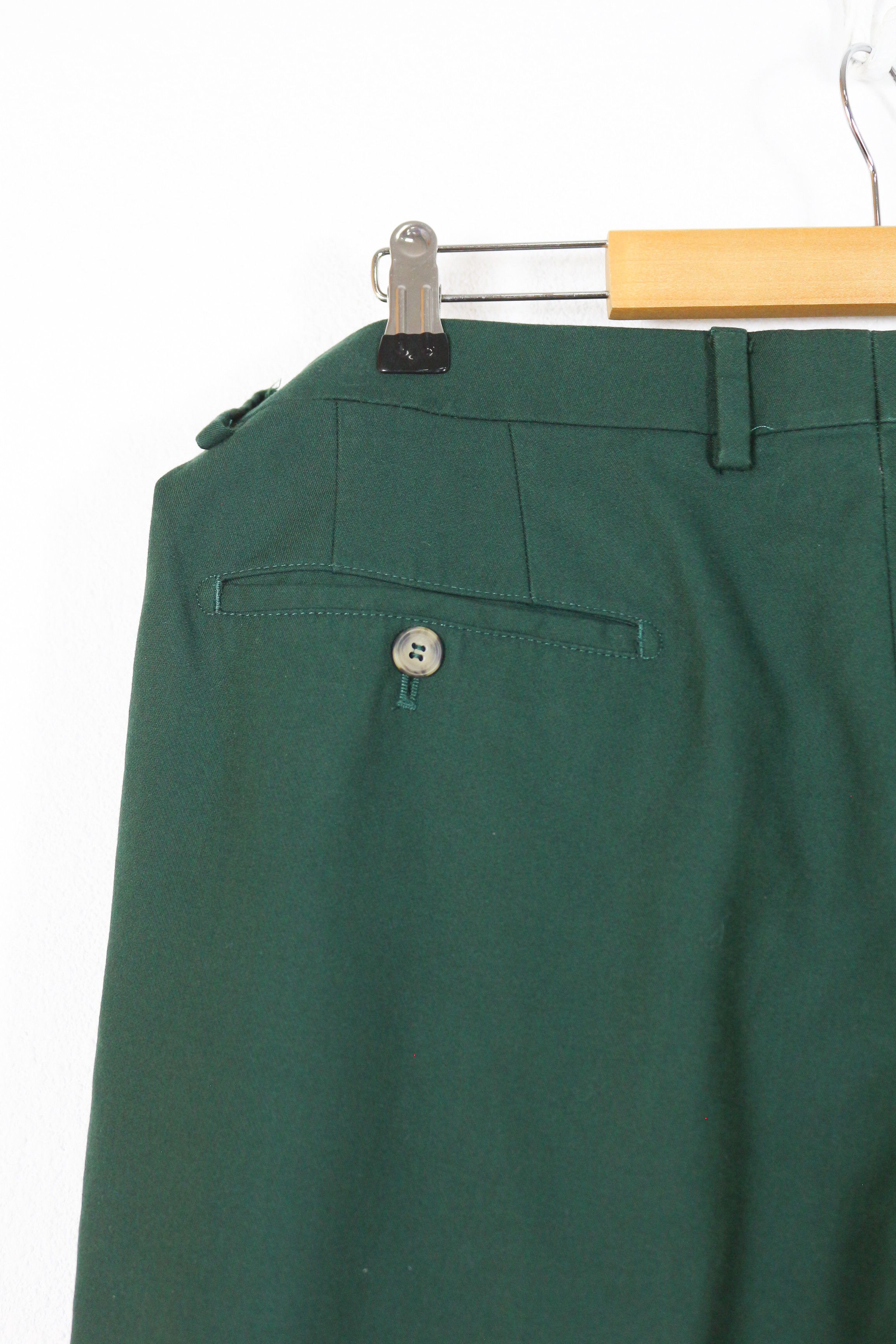AMI AMI Paris Vert Green Cotton Twill Cropped Pants Trousers Size US 34 / EU 50 - 7 Thumbnail