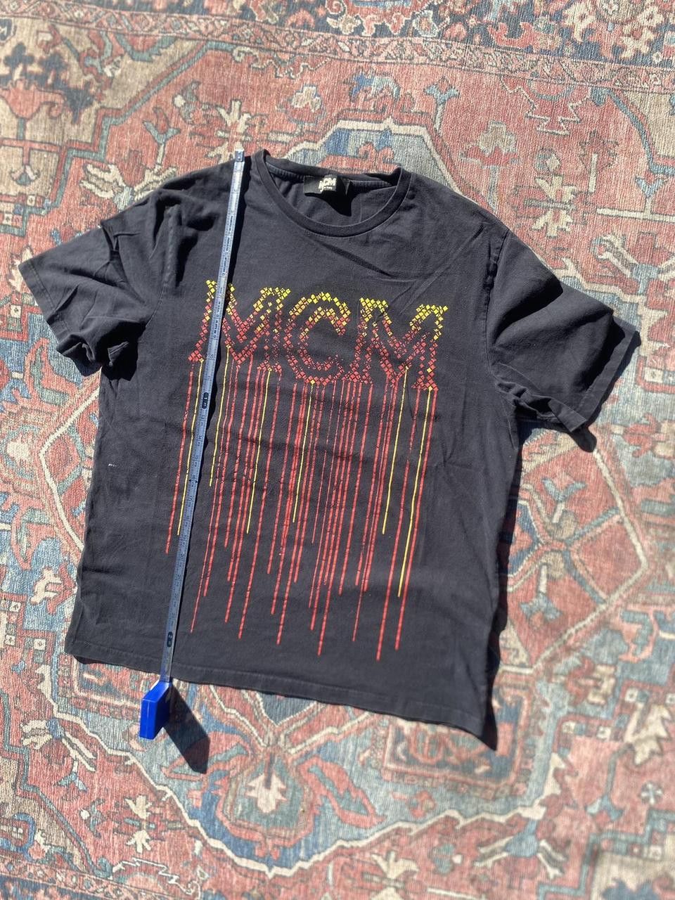 MCM MCM Men's Resnick Black Cotton Printed Fringe Drip Tee Small Size US S / EU 44-46 / 1 - 7 Thumbnail