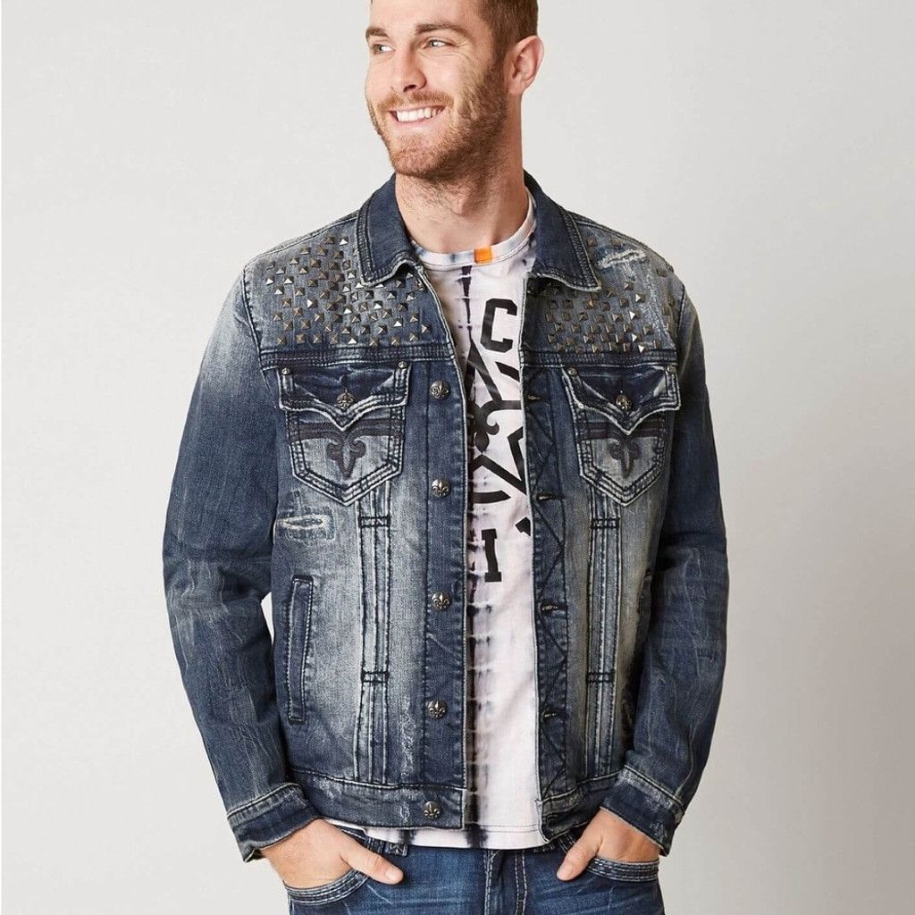 Rock Revival Rock Revival Luciano Denim Stretch Jacket Mens Size XXL Size US XXL / EU 58 / 5 - 1 Thumbnail