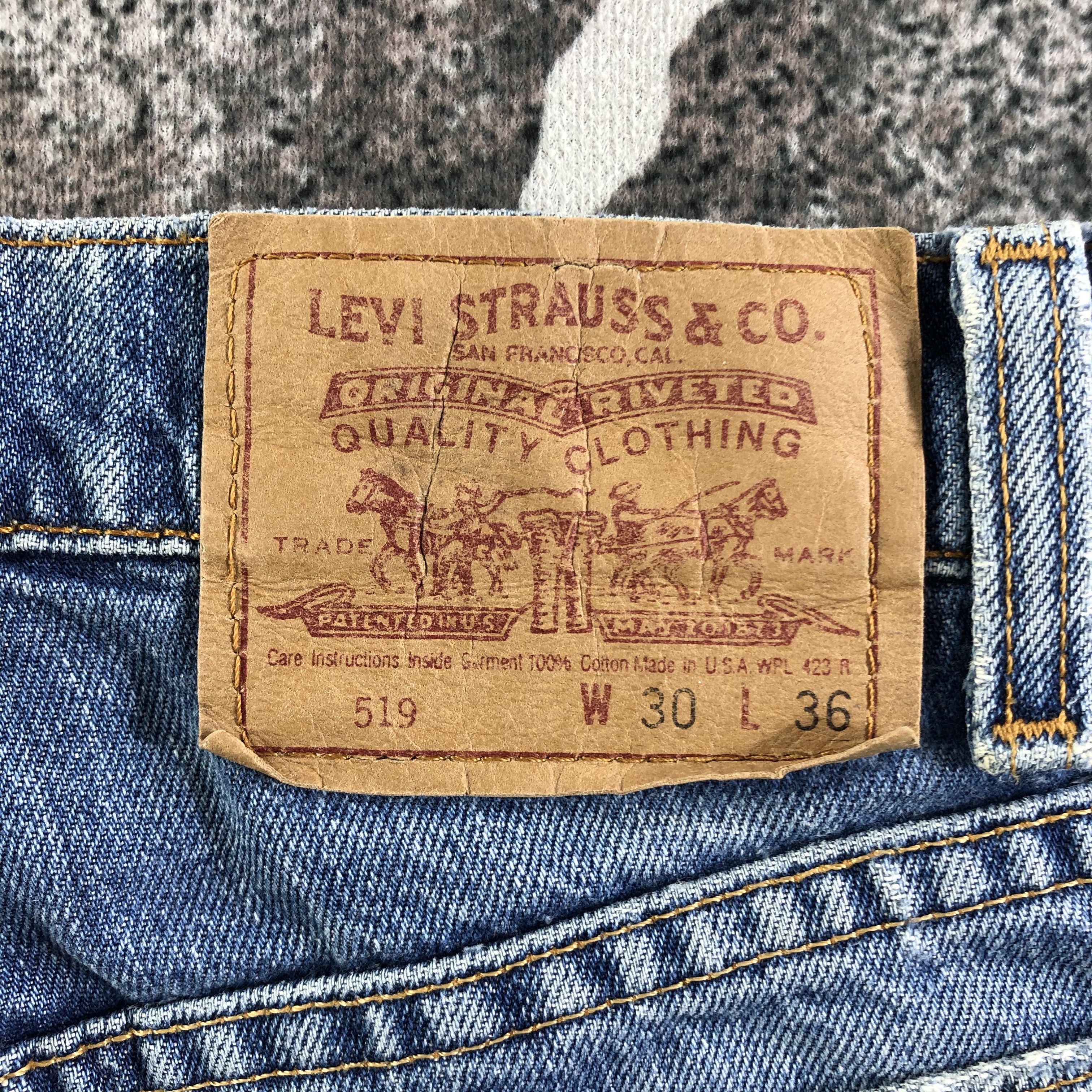 Levi's Vintage 90s Levis 519 Jeans Distressed Denim KJ2925 Size US 29 - 5 Thumbnail
