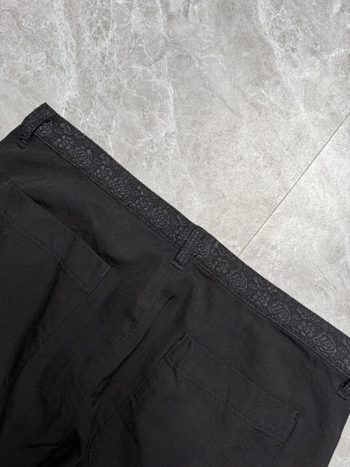 Comme des Garcons CDG Tricots Rose Embossed Detail Wool/Polyster Pants Size US 29 - 8 Thumbnail