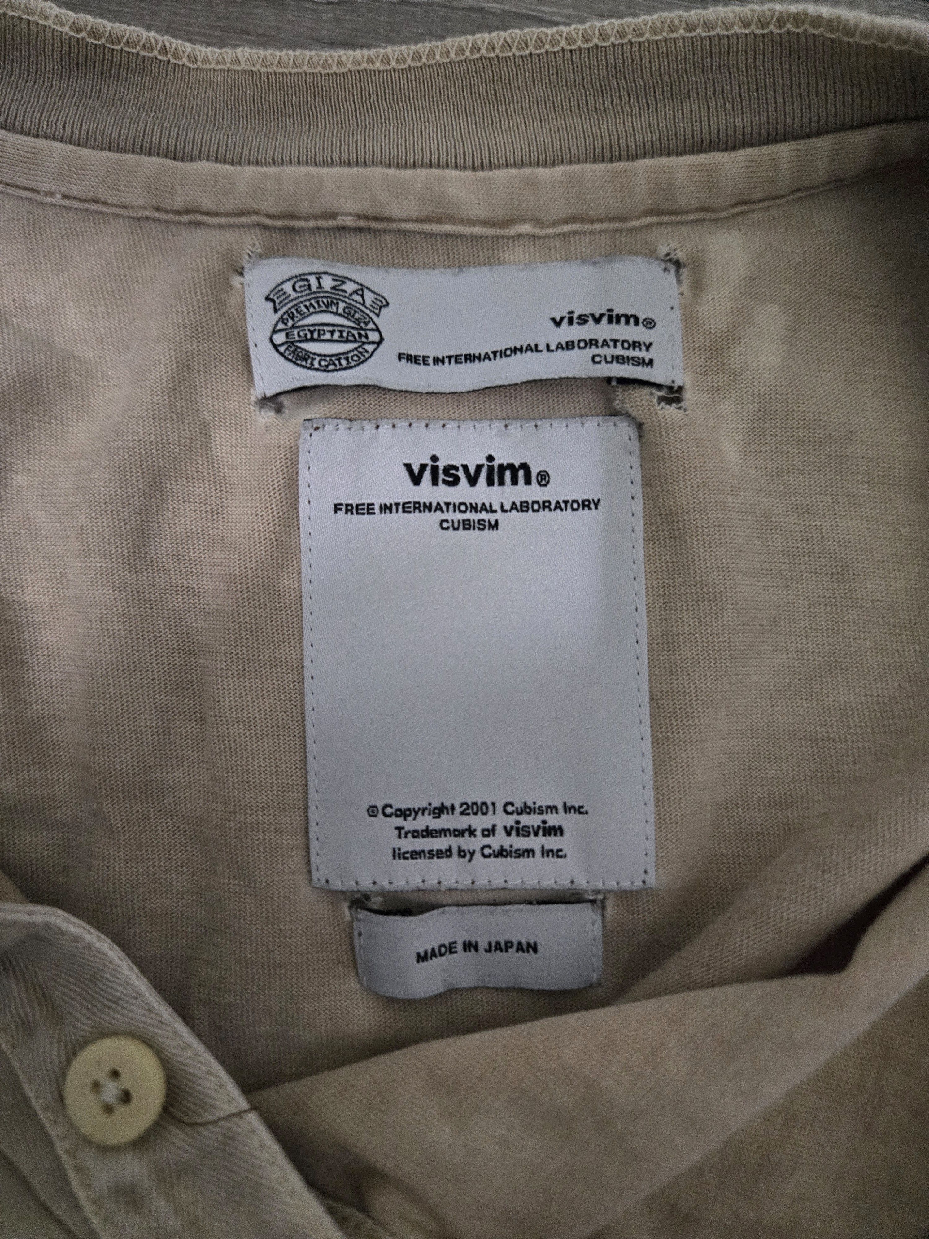 Visvim Visvim Beige Short Sleeve Cotton Henley Tee Shirt T-shirt Size US L / EU 52-54 / 3 - 5 Thumbnail