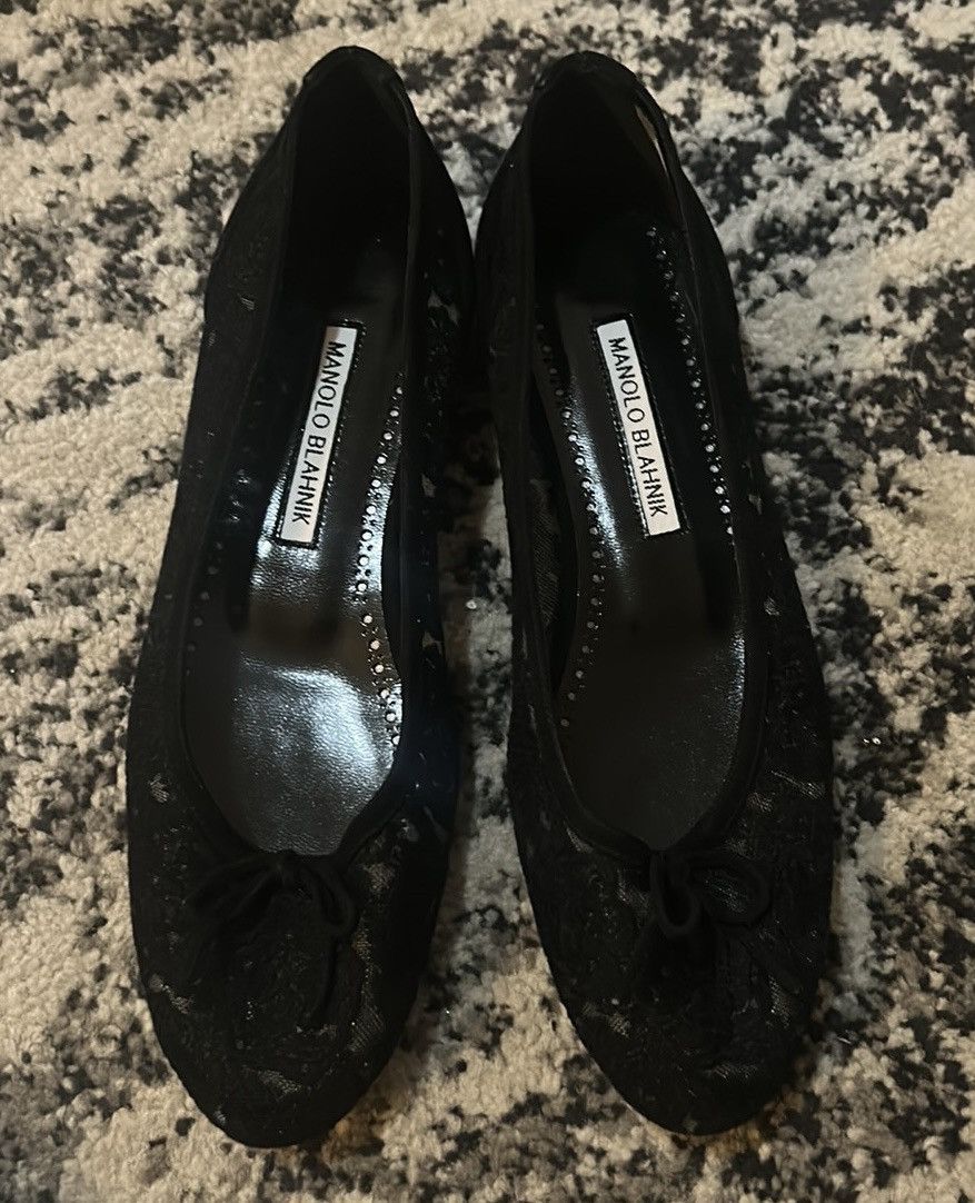 Manolo Blahnik MANOLO BLAHNIK Verizzo 10 Lace Flat size 37.5 Size US 7.5 / IT 37.5 - 2 Thumbnail