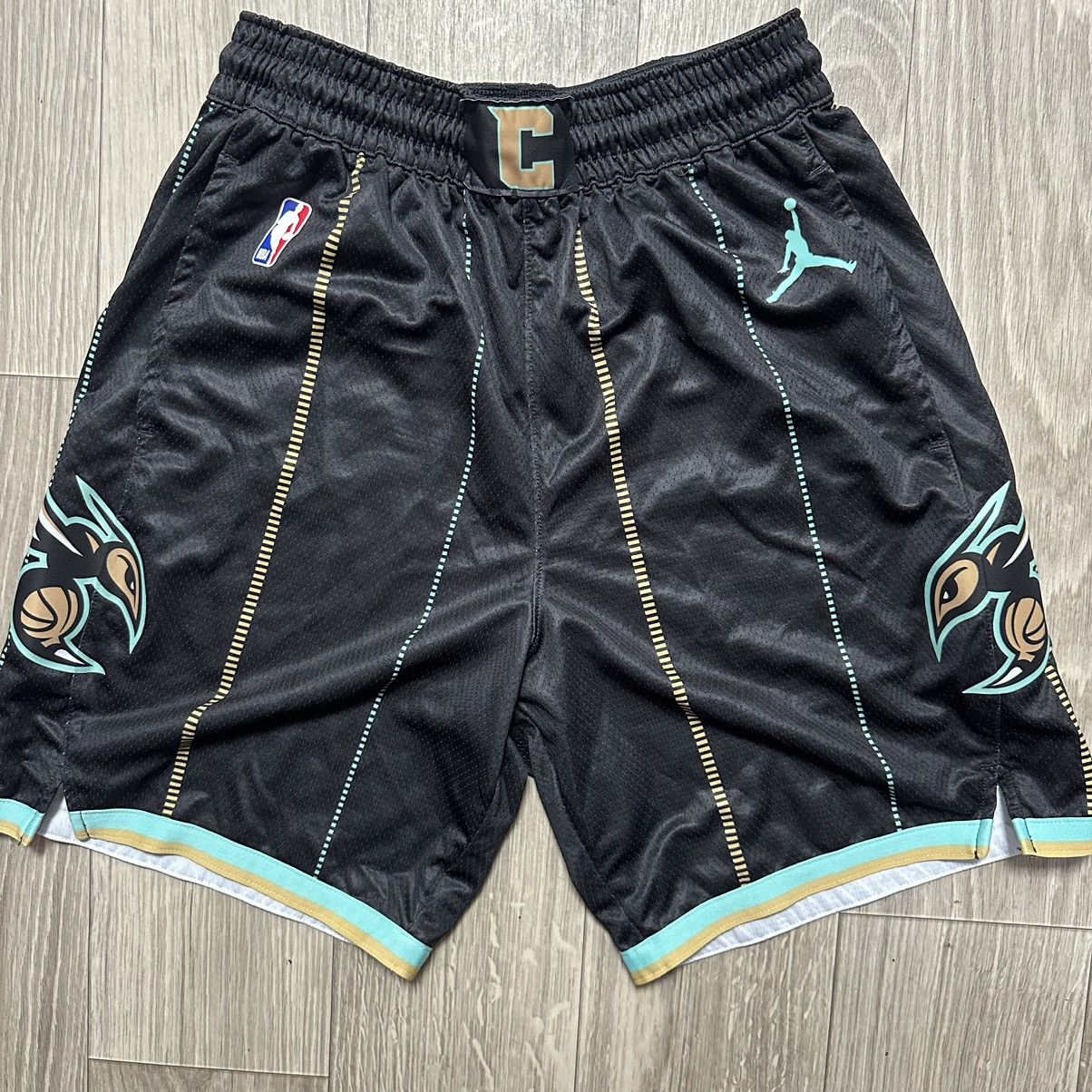 Authentic Charlotte Hornets Black Shorts