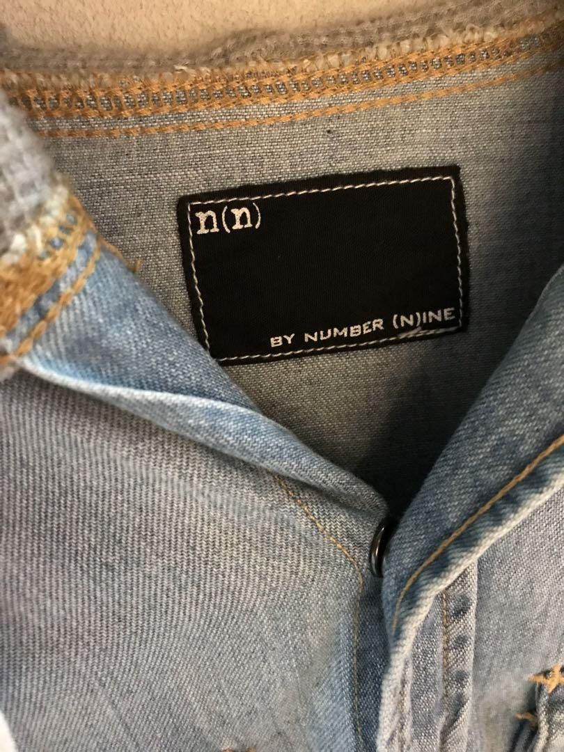 Number (N)ine Hooded Denim Button Up Shirt Size US L / EU 52-54 / 3 - 5 Thumbnail