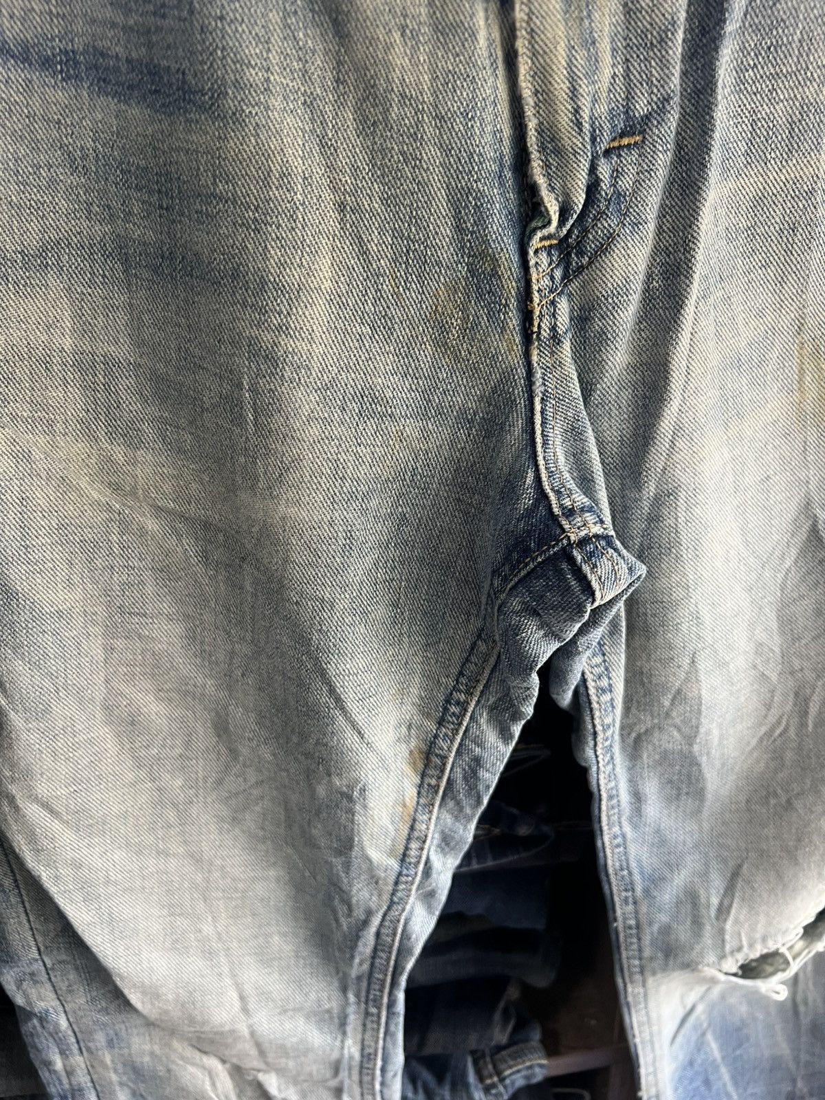 Lee 🔥Rare Vintage Lee 101+ Distressed Denim Size US 31 - 9 Thumbnail