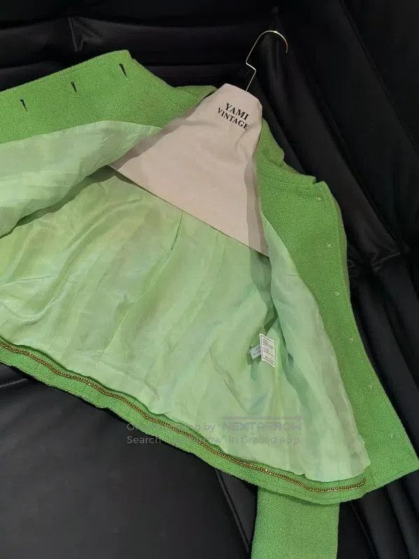 Chanel Chanel Green Wool Tweed Women's Jacket . Size M / US 6-8 / IT 42-44 - 6 Thumbnail