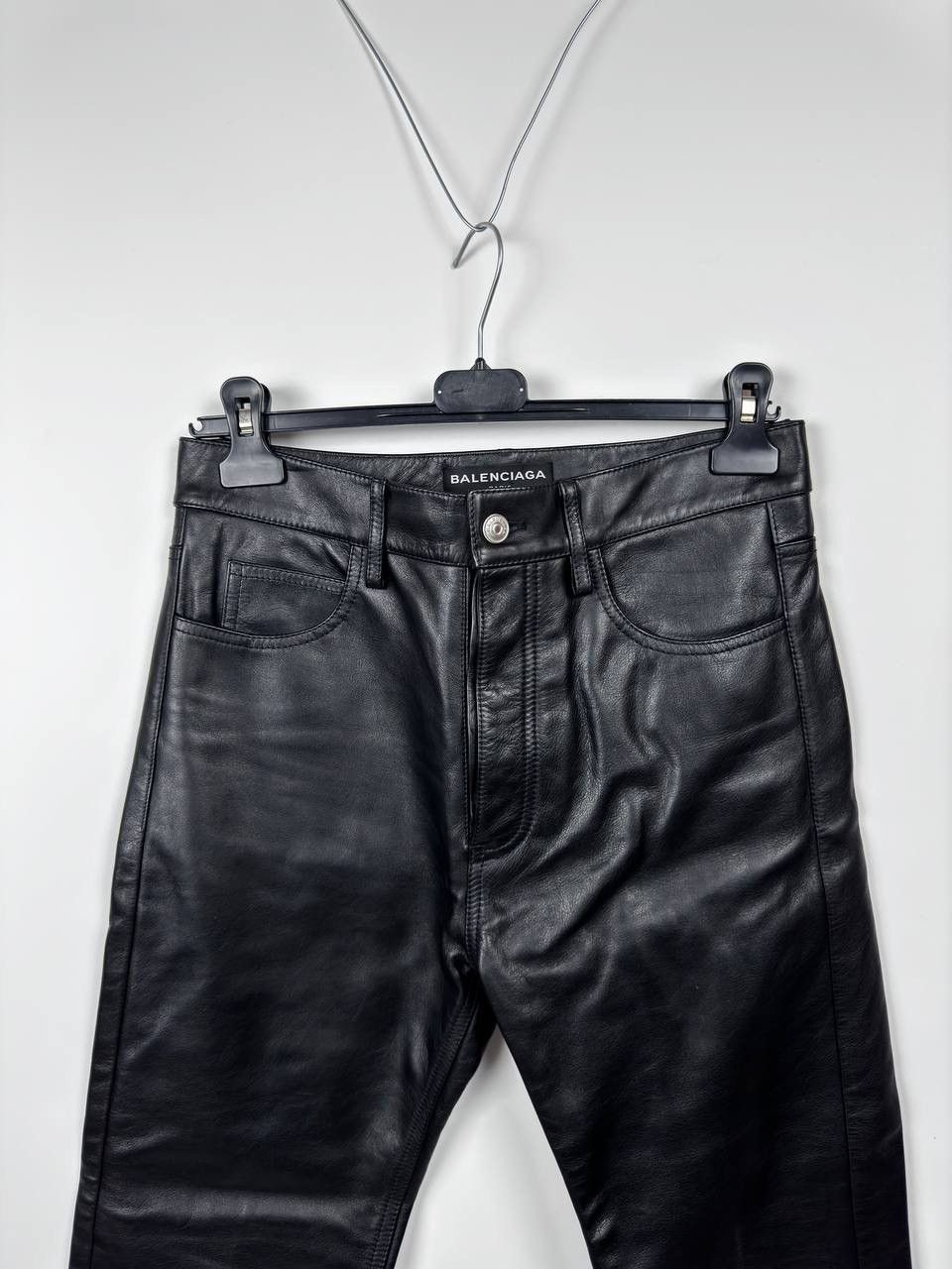 Balenciaga Balenciaga Heavy Leather Pants Size US 30 / EU 46 - 3 Thumbnail