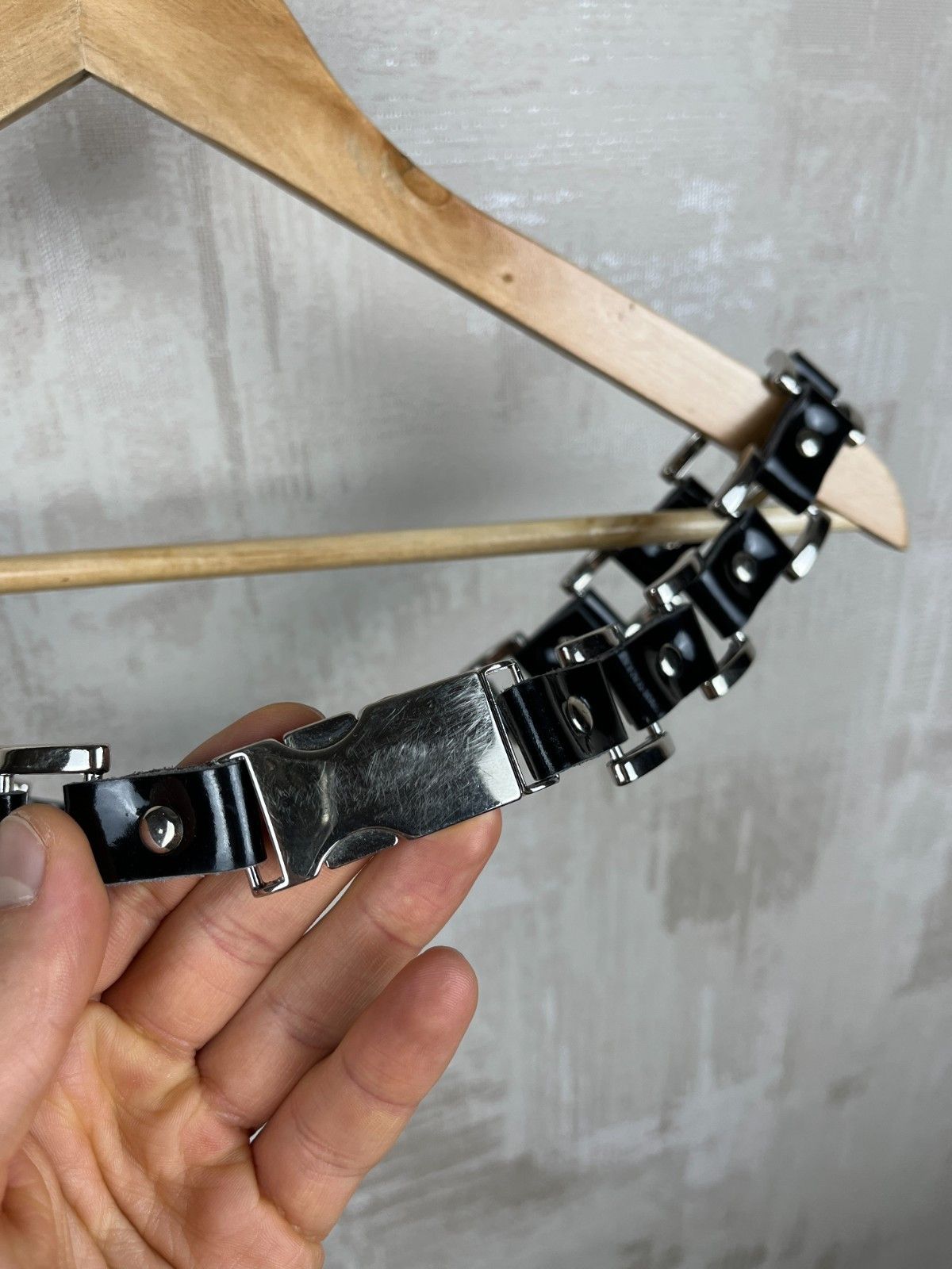 Other Avant Garde Polished Leather Rock Metal Belt Punk Crust Size ONE SIZE - 3 Thumbnail