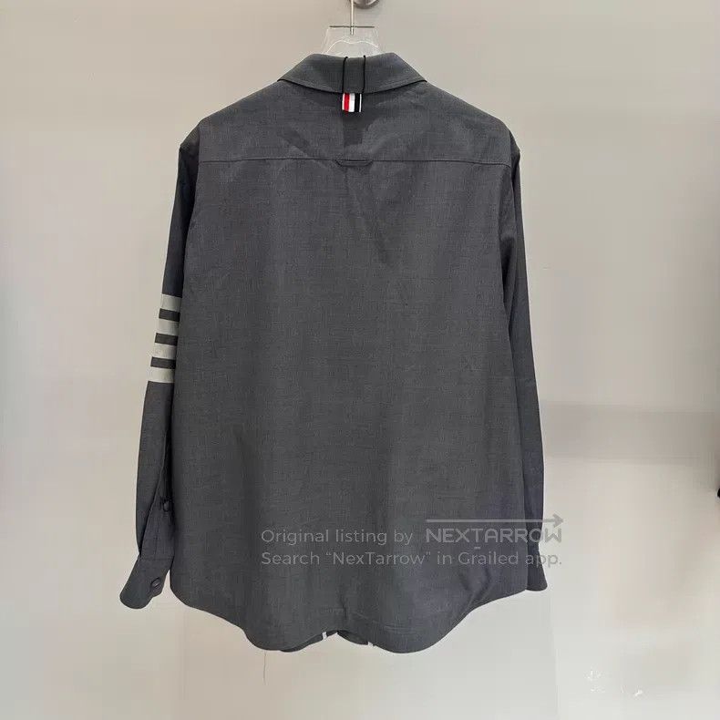 Thom Browne Thom Browne Classic Jacket in Medium Grey Size US L / EU 52-54 / 3 - 4 Thumbnail