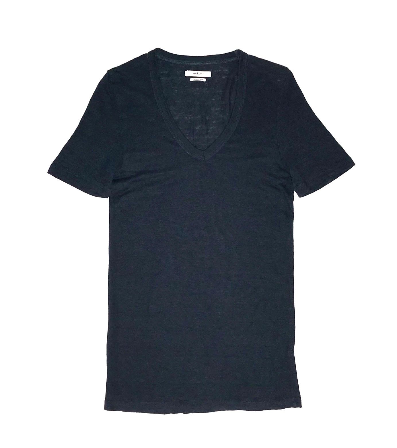 Isabel Marant Isabel Marant Etolie T-Shirt V-Neck Linen Sz S Green Size S / US 4 / IT 40 - 1 Thumbnail