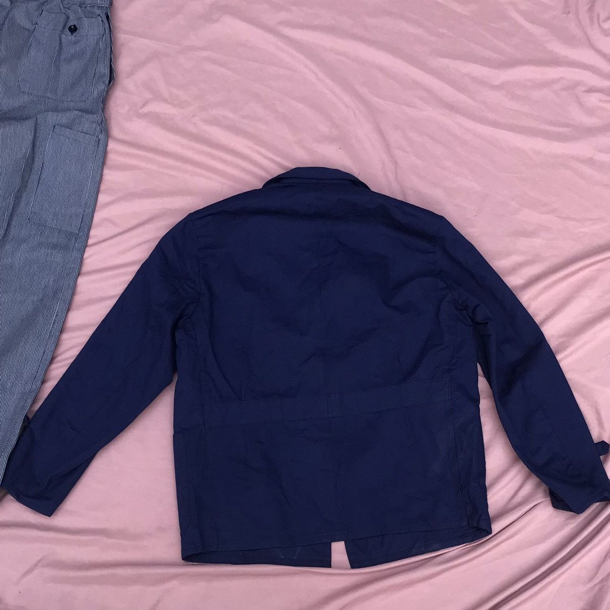 Self Edge × Vintage SELVEDGE NWT CANVAS CHORE JACKET NAVY BLUE Size US L / EU 52-54 / 3 - 9 Thumbnail