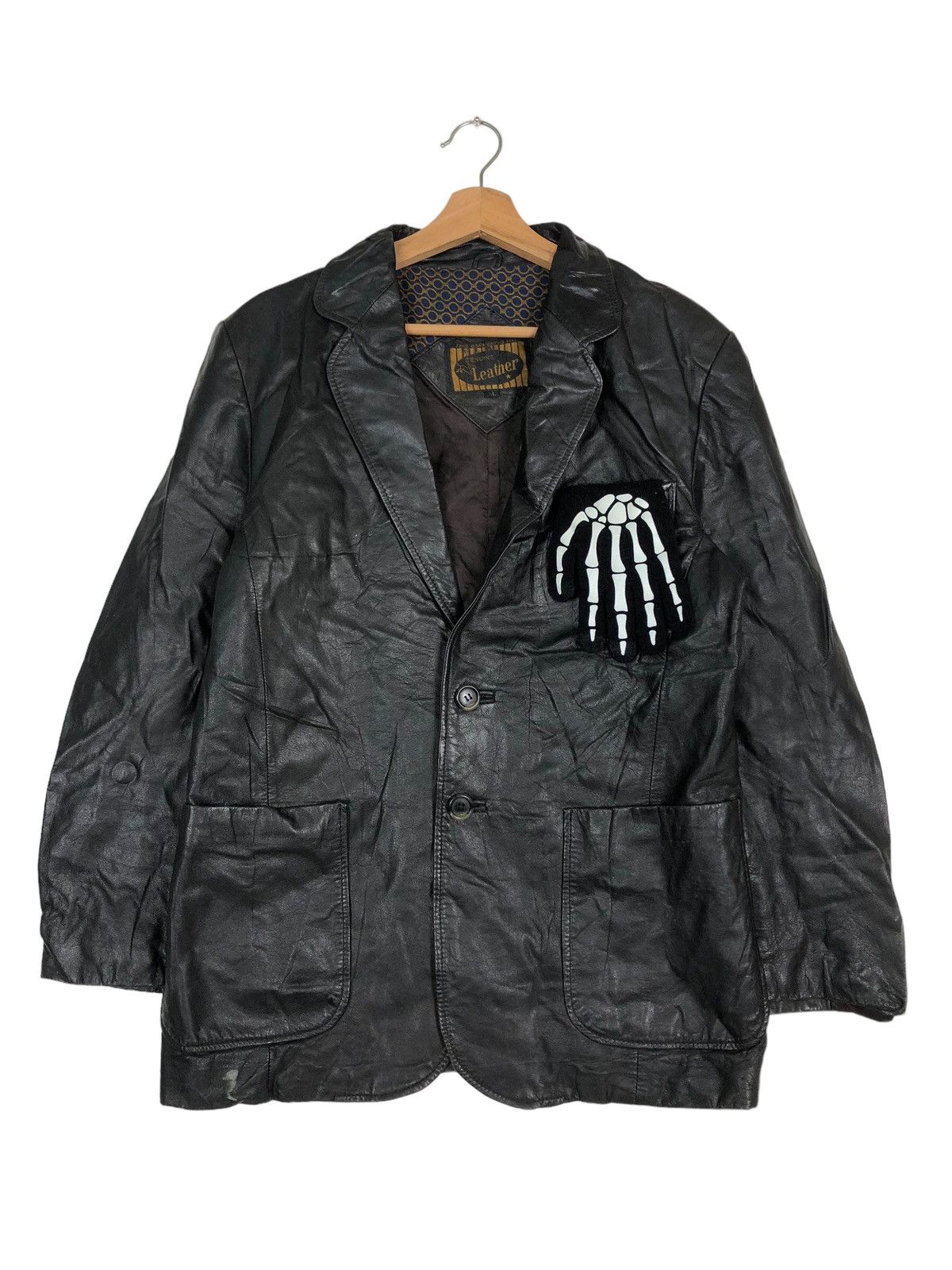 Genuine Leather 🔥90’s Garments Genuine Leather Jacket Double Breast Japan Size US L / EU 52-54 / 3 - 1 Thumbnail