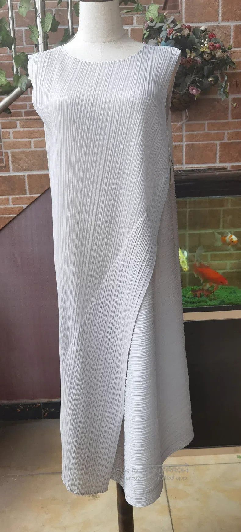 Issey Miyake Issey Miyake Diamond Cut Gray Dress Size XXL / US 16-18 / IT 52-54 - 1 Thumbnail