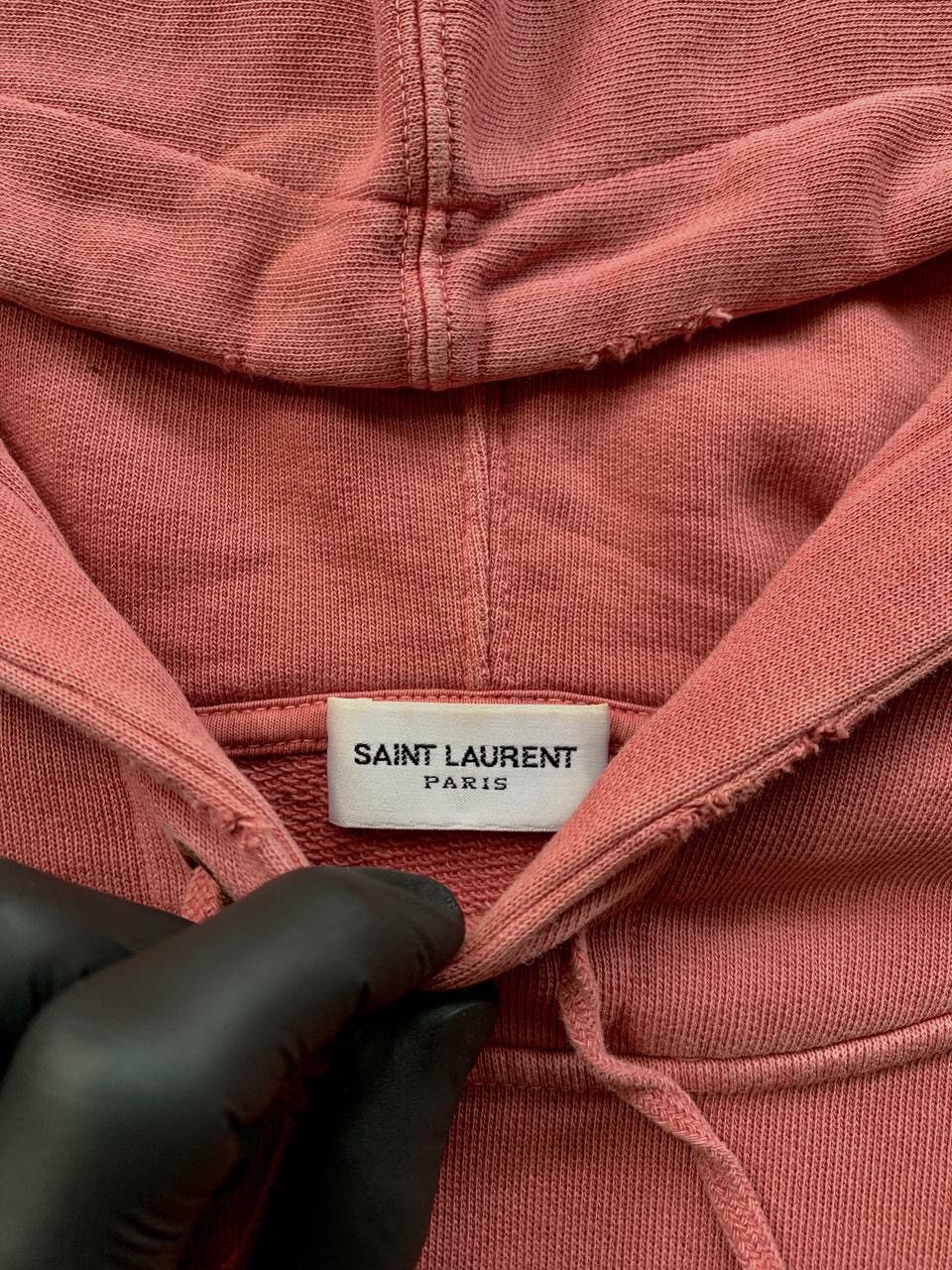Saint Laurent Paris FREE TAX! Distressed Logo Hoodie by Hedi Slimane Size US S / EU 44-46 / 1 - 12 Thumbnail