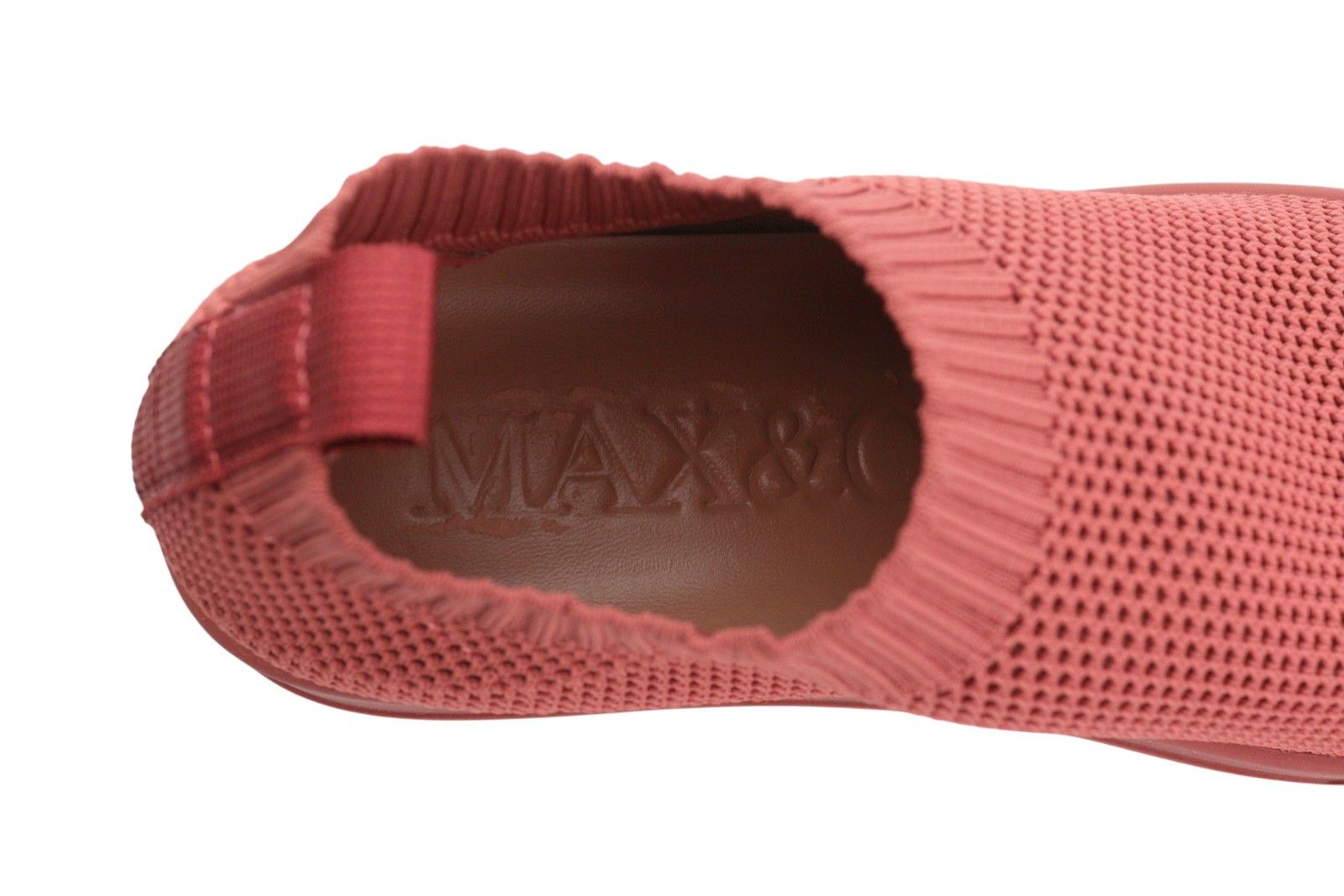 MAX&Co. EU38 Brick Red Textured Slip On Square Sole Sneakers 88723 Size US 7 / IT 37 - 11 Thumbnail
