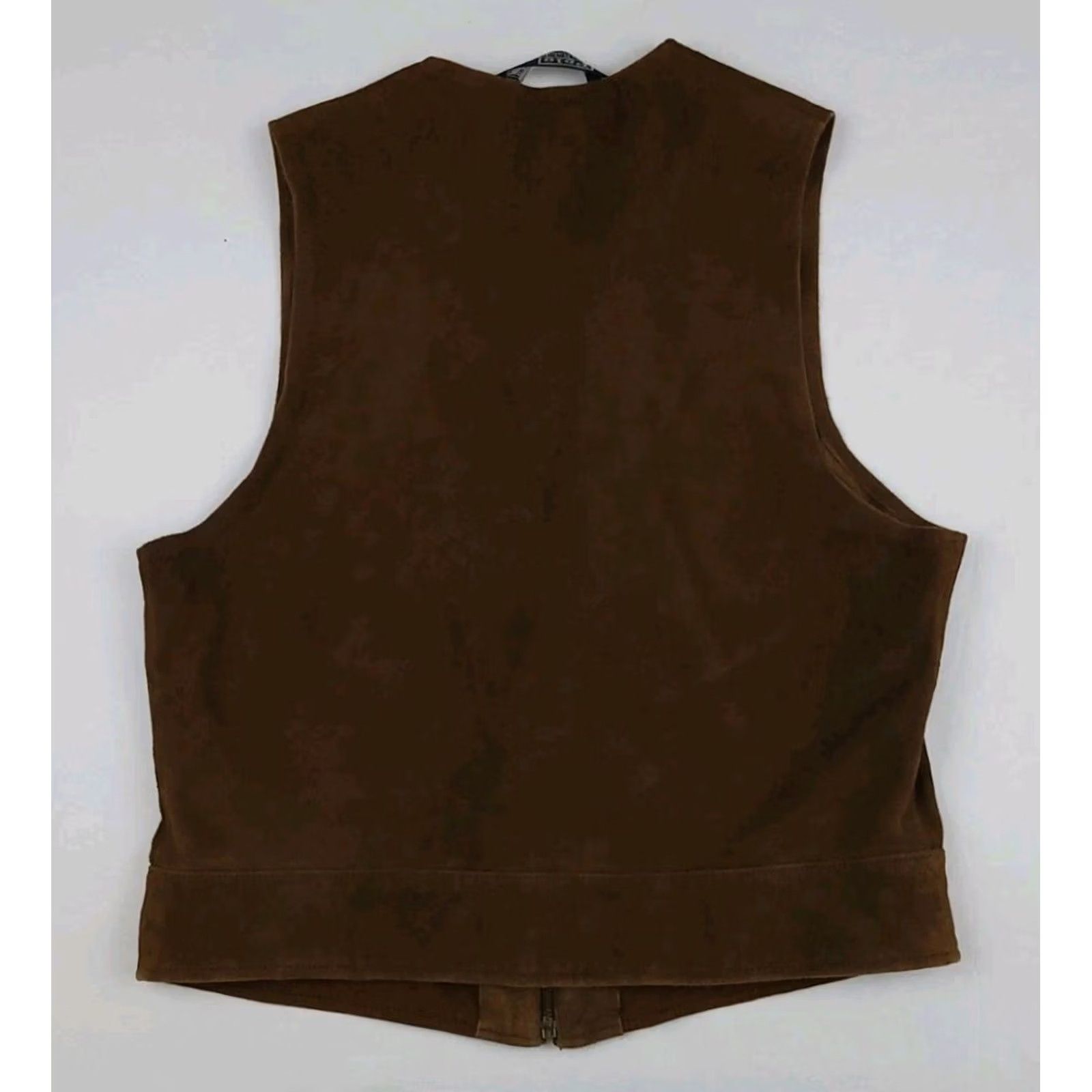 Polo Ralph Lauren VINTAGE Polo Ralph Lauren Vest Brown Leather Suede Zip Sport Rare RL M Vtg Size US M / EU 48-50 / 2 - 7 Thumbnail