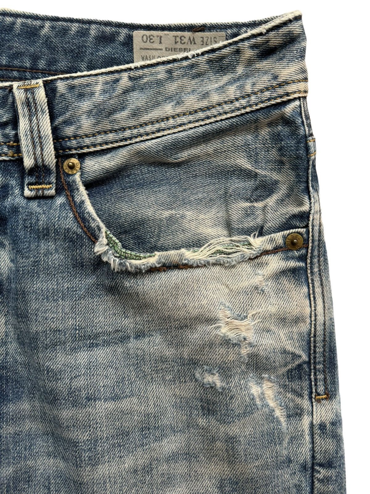 Diesel Vintage Diesel Industry Distressd Clawmark Jeans Size US 34 / EU 50 - 5 Thumbnail