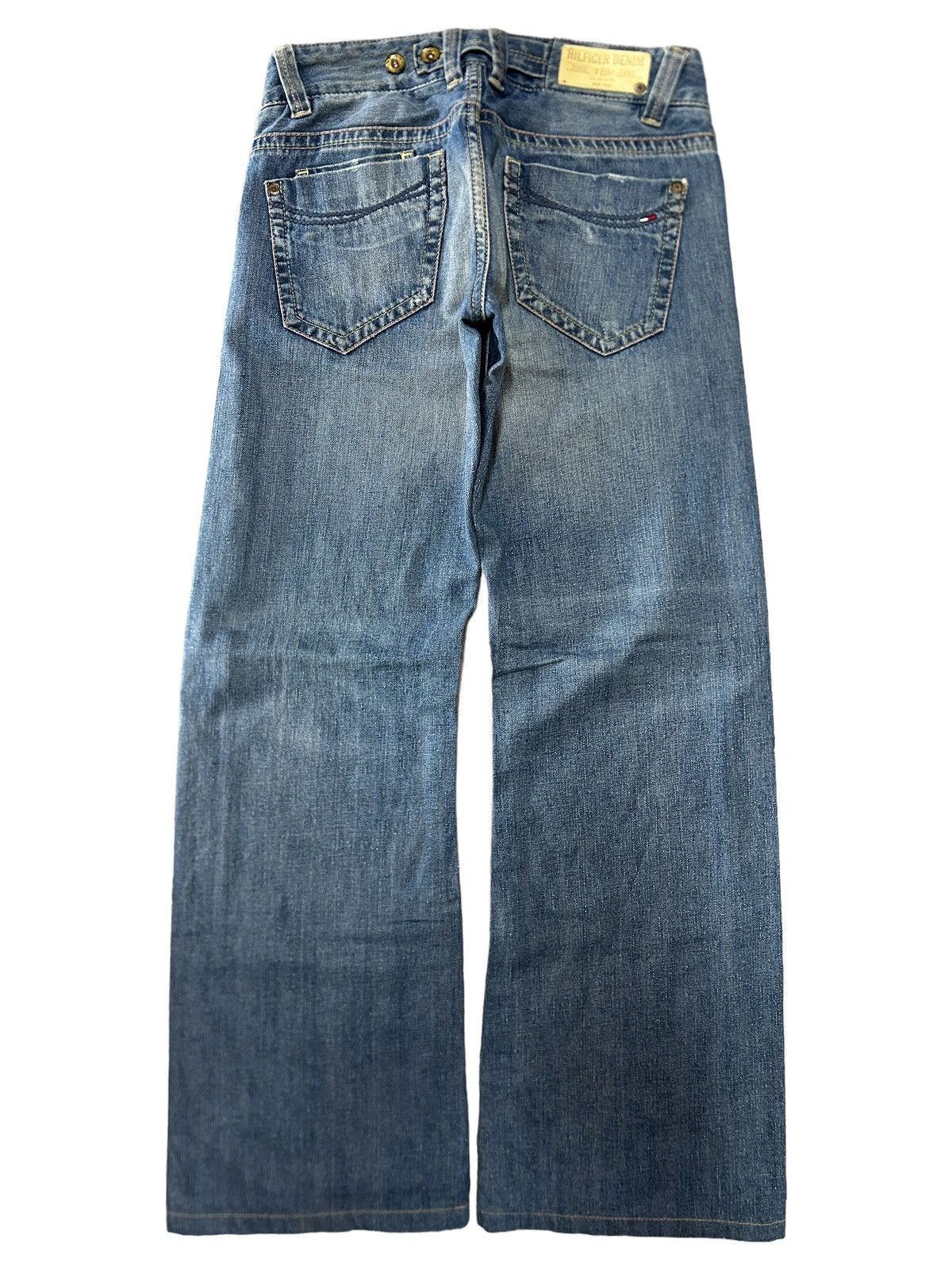 Tommy Hilfiger Vintage Tommy Hilfiger Laurie Flared Wide Leg Y2K Jeans Size 28" / US 6 / IT 42 - 5 Thumbnail