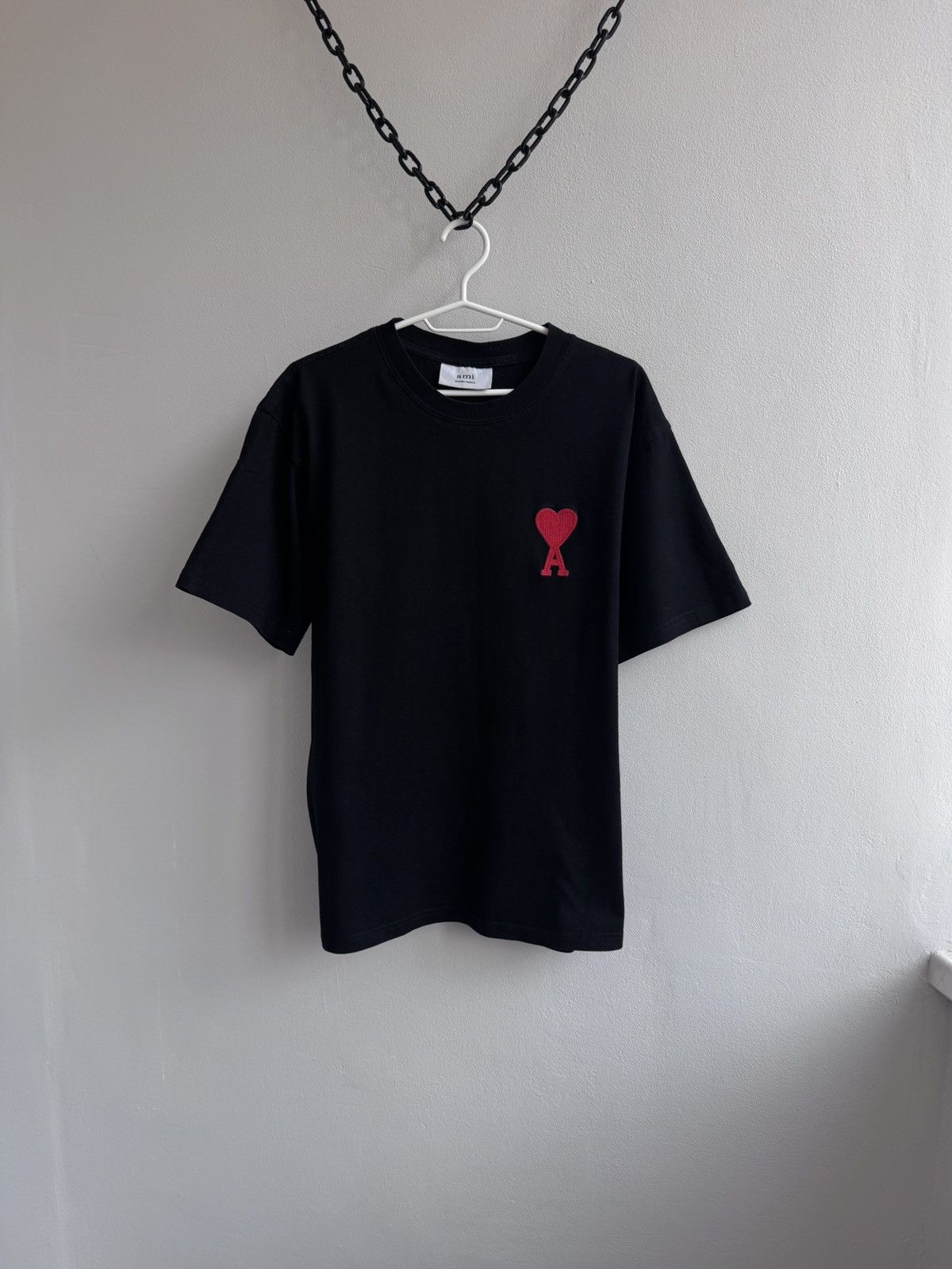 AMI AMI Paris Alexandre Mattiussi T shirt Tee Black Cotton Size US XL / EU 56 / 4 - 1 Thumbnail