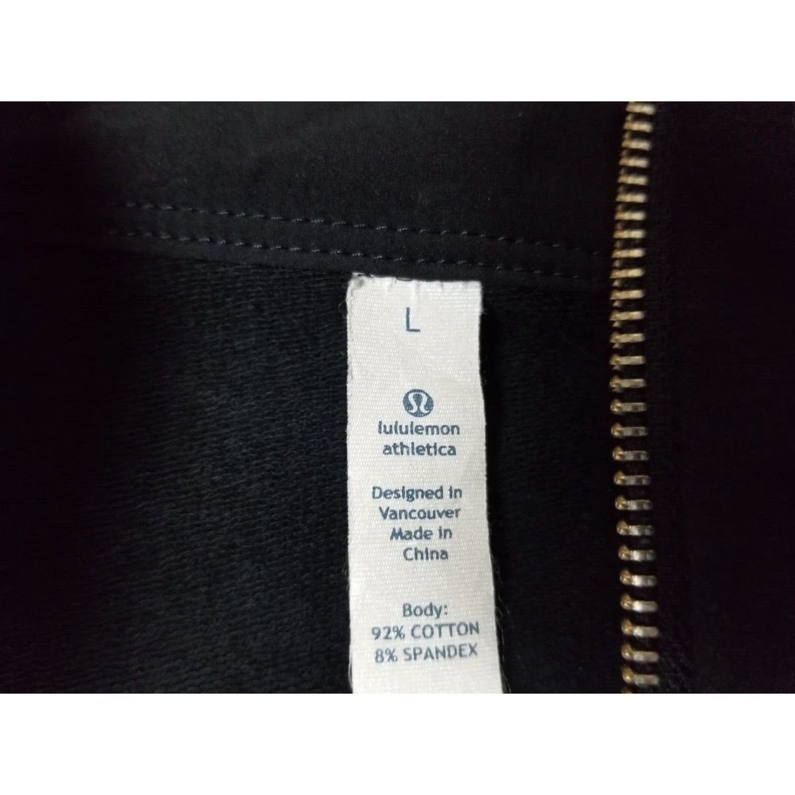 Lululemon VINTAGE Lululemon YOGA BLACK Full Zip Up Hoodie MEN'S LARGE Shirt Adult Large Black Cotton Size US L / EU 52-54 / 3 - 5 Thumbnail