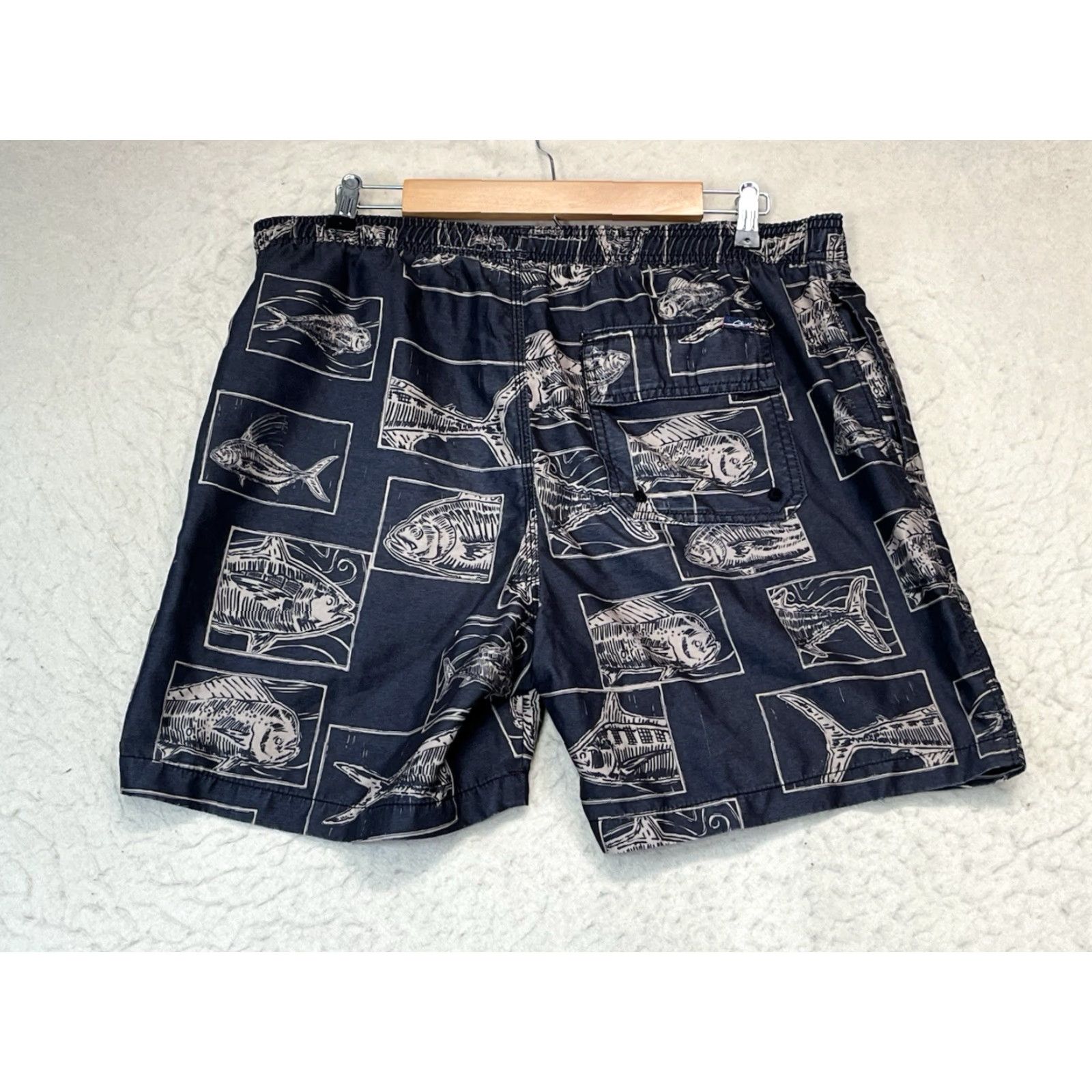 O'Neill VINTAGE O'Neill Board Shorts Men Surf Beach 100% Polyester Stretch Black Size L Short Bottom Camping Swimwear Size US 33 - 2 Thumbnail