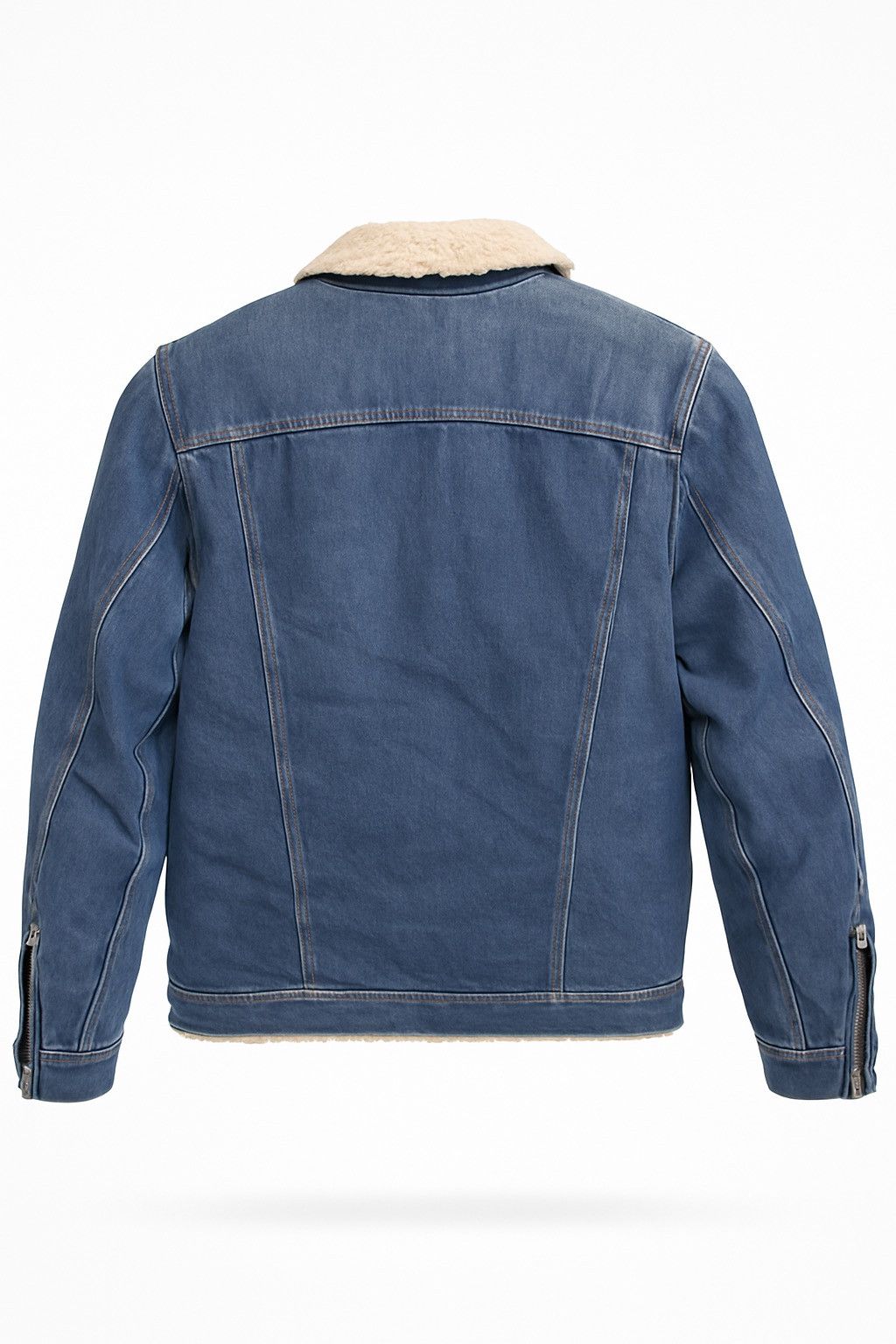 Japanese Brand Vintage Simple Life by Renown Sherpa-Lined Denim Jacket Size US S / EU 44-46 / 1 - 2 Thumbnail