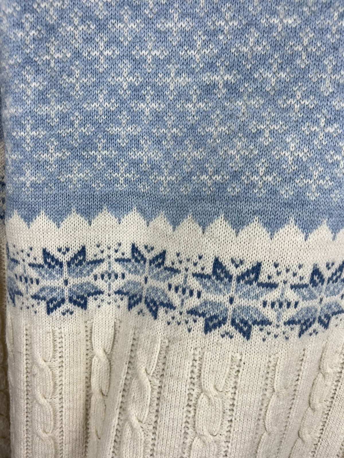 Jantzen × Vintage Vintage Jantzen patterned cable knit wool sweater snowflake Size US L / EU 52-54 / 3 - 9 Thumbnail