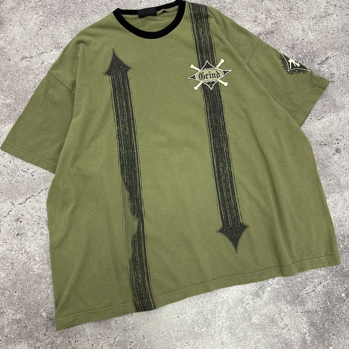 Affliction Vintage 90s No Boundaries Grind Skateboarding tee oversize Size US XXL / EU 58 / 5 - 4 Thumbnail