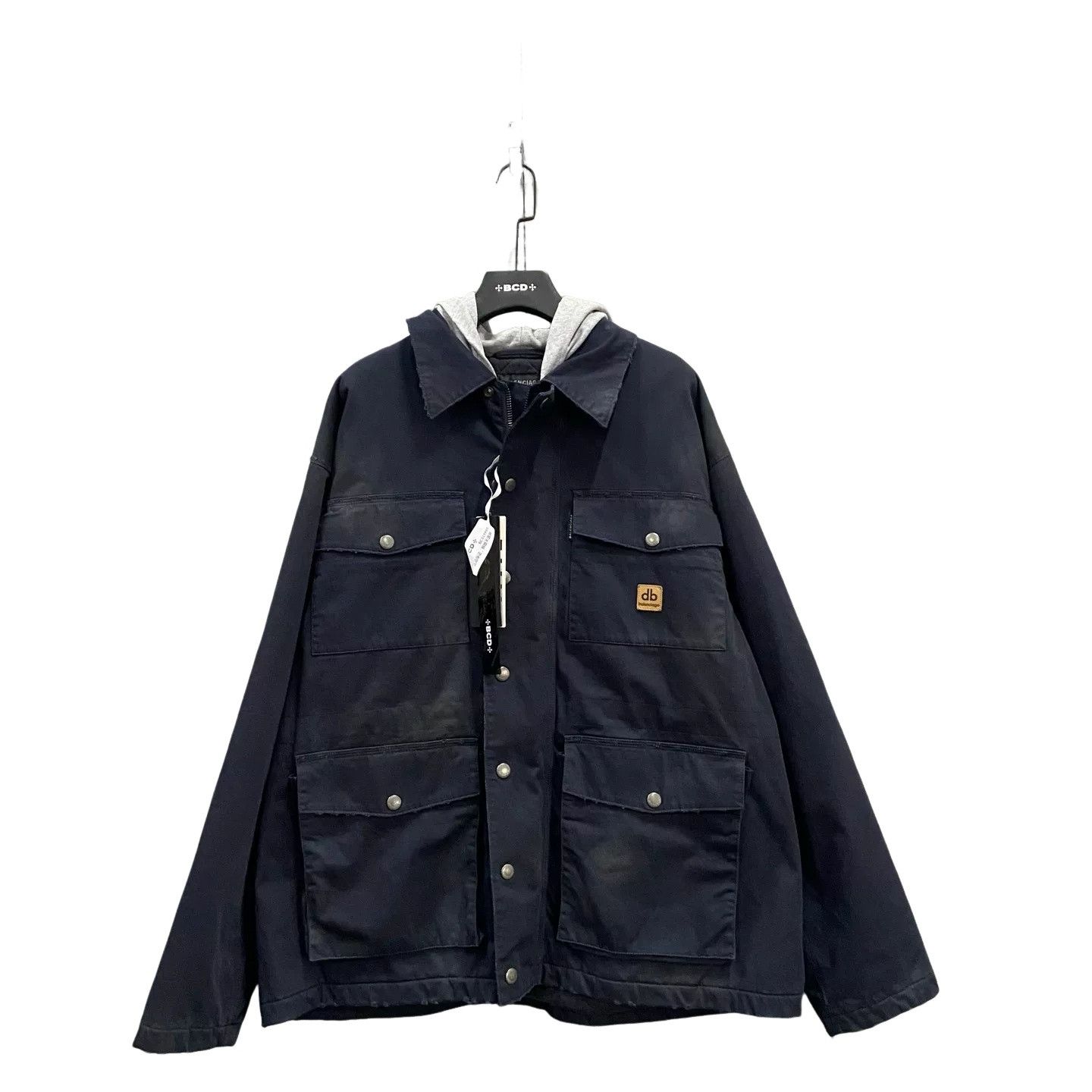 Balenciaga Balenciaga Distressed Hooded Four-Pocket Jacket Size 2 Size US M / EU 48-50 / 2 - 1 Thumbnail
