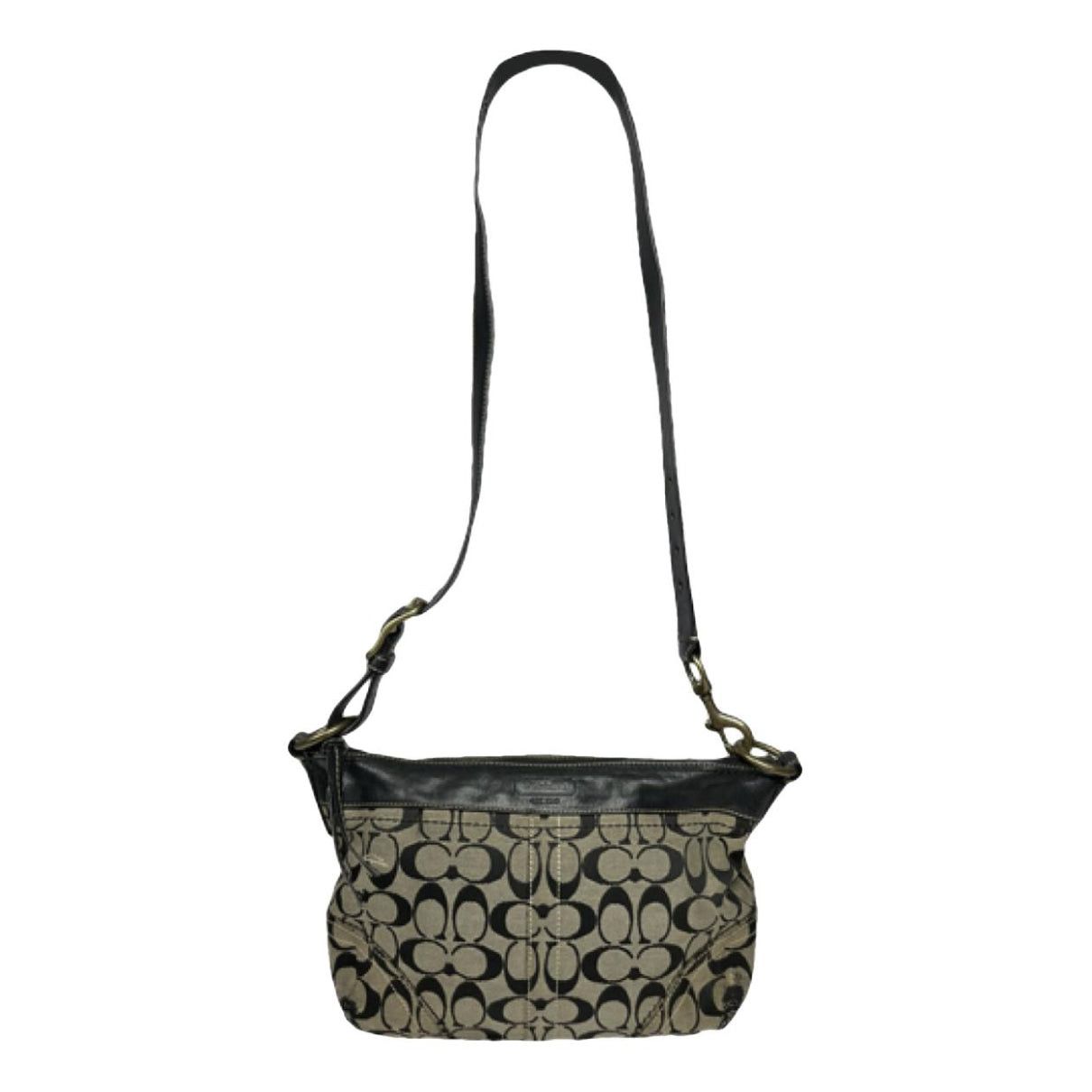 Signature Sufflette Black Cotton Handbag