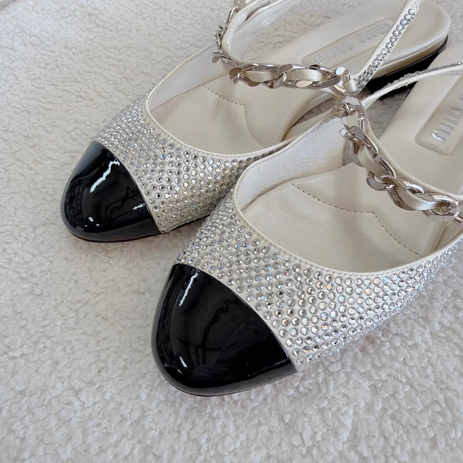 Miu Miu MIU MIU Crystal-Embellished Mary Jane Shoes 36.5 Size US 6 / IT 36 - 5 Thumbnail