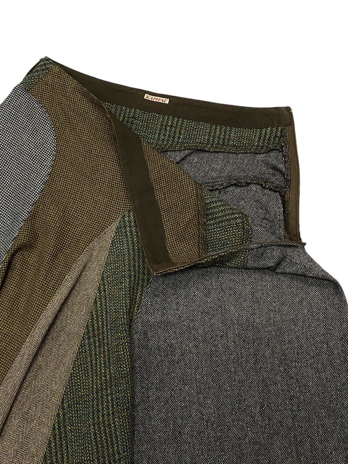 Kapital Kapital Patchwork Wool Midi Skirt Size 30" / US 8 / IT 44 - 16 Thumbnail