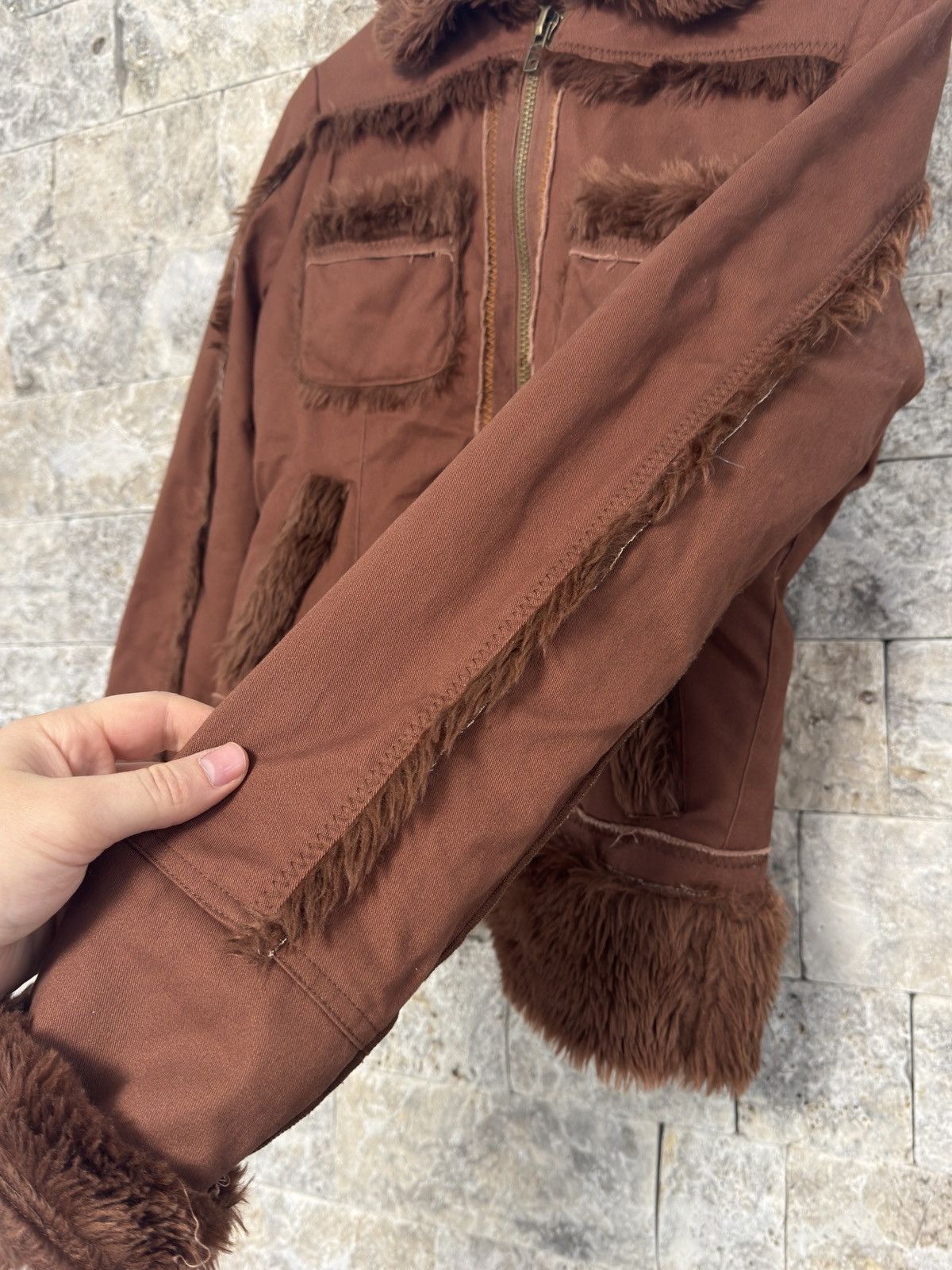 Japanese Brand × Vintage Vintage Fur jacket avant garde y2k Size S / US 4 / IT 40 - 4 Thumbnail