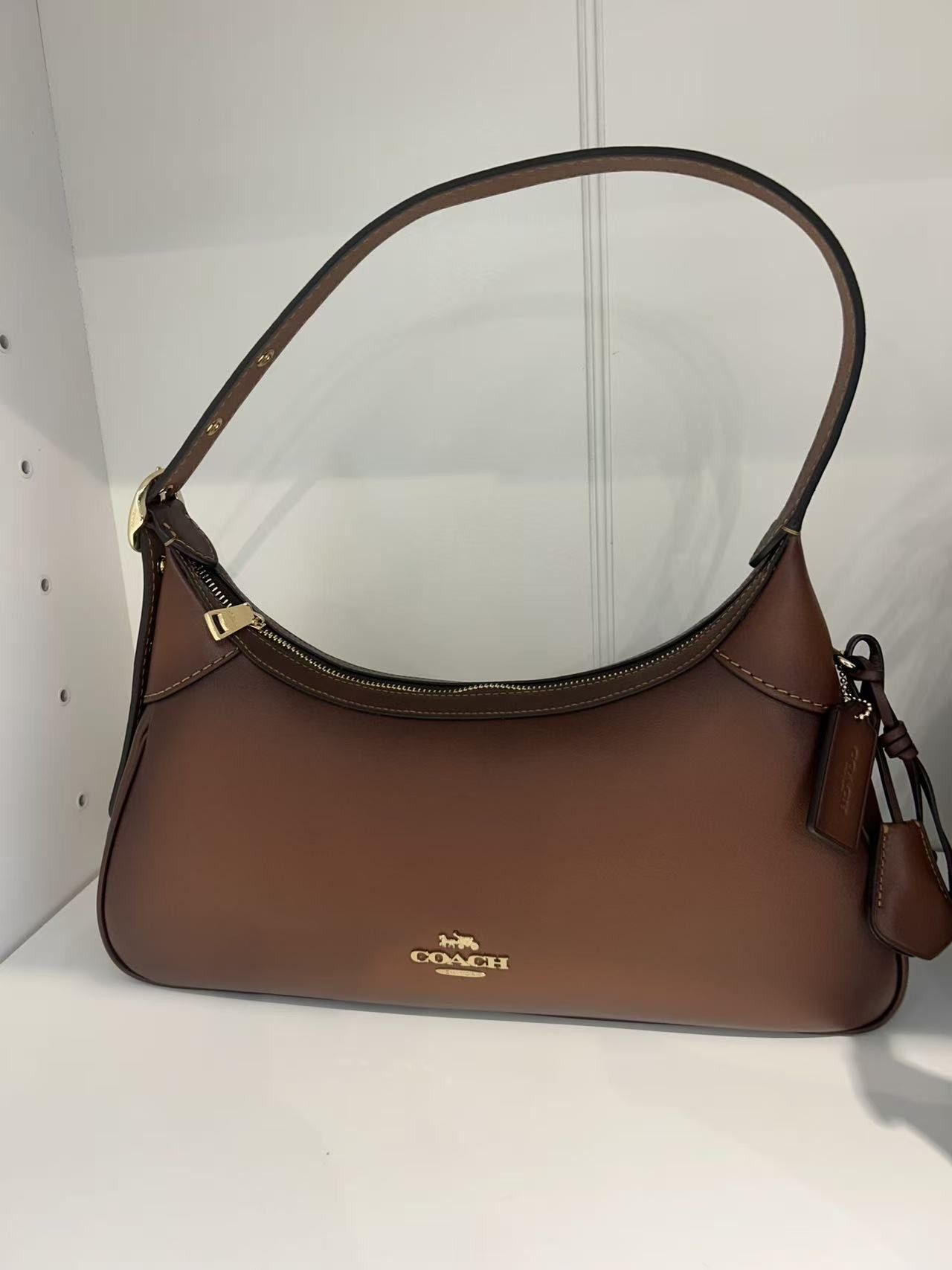 Coach Ella Small Shoulder Bag CDY38 Gold/Redwood Size ONE SIZE - 7 Thumbnail