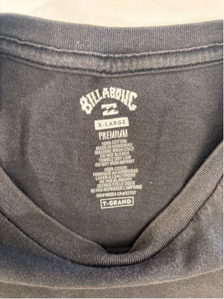 Billabong Men's Billabong T-Shirt XL Gray Short Sleeve Size US XL / EU 56 / 4 - 7 Thumbnail