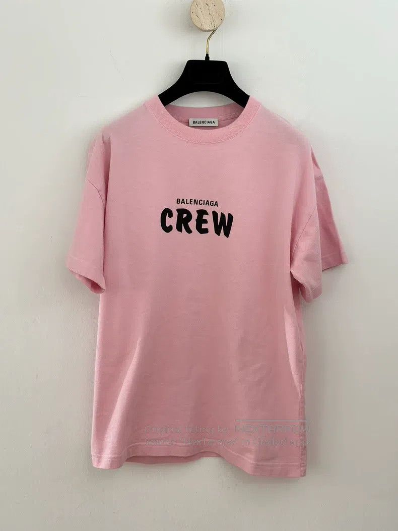 Balenciaga Balenciaga Crew pink round neck short-sleeve Size US M / EU 48-50 / 2 - 1 Thumbnail