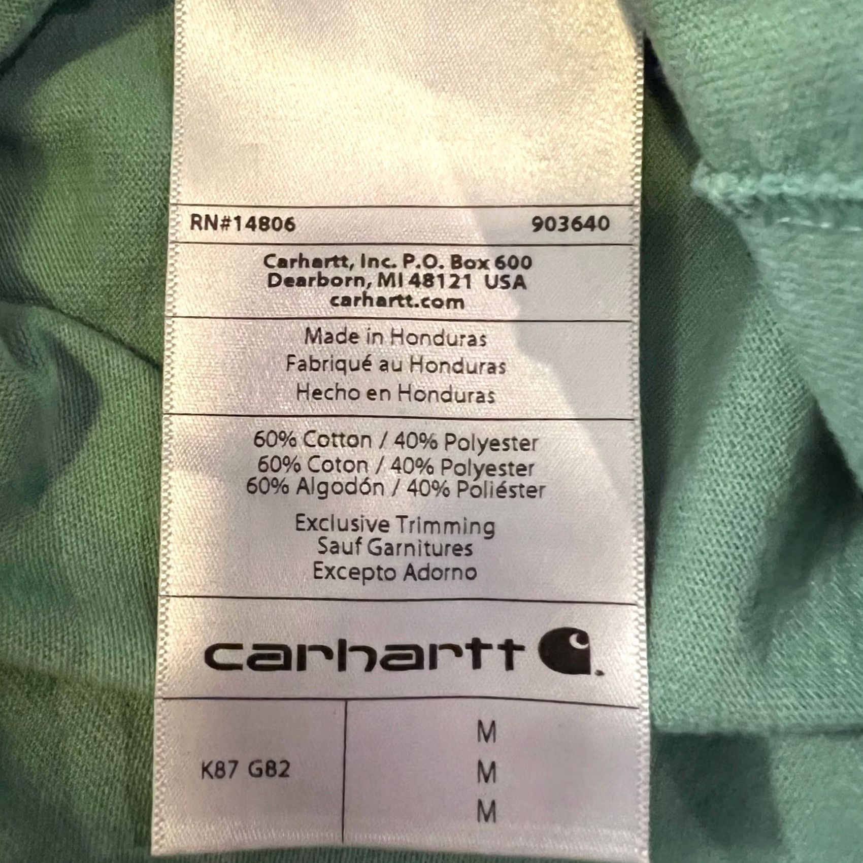 Carhartt Carhartt Shirt Mens Medium Pocket Tee Green Loose Fit Tshirt Size US M / EU 48-50 / 2 - 5 Thumbnail