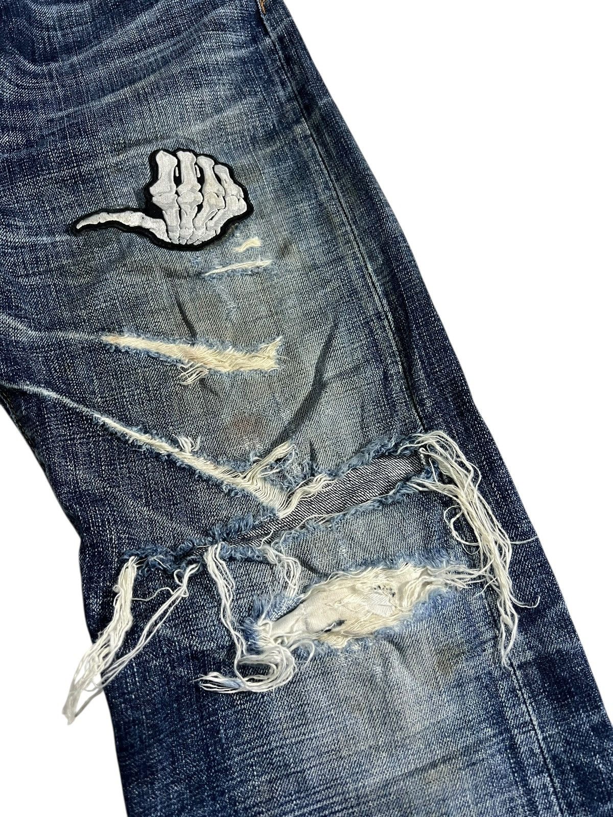 Japanese Brand Vintage Eternal Patchwork Distress Claw Jean Japan Size US 34 / EU 50 - 6 Thumbnail