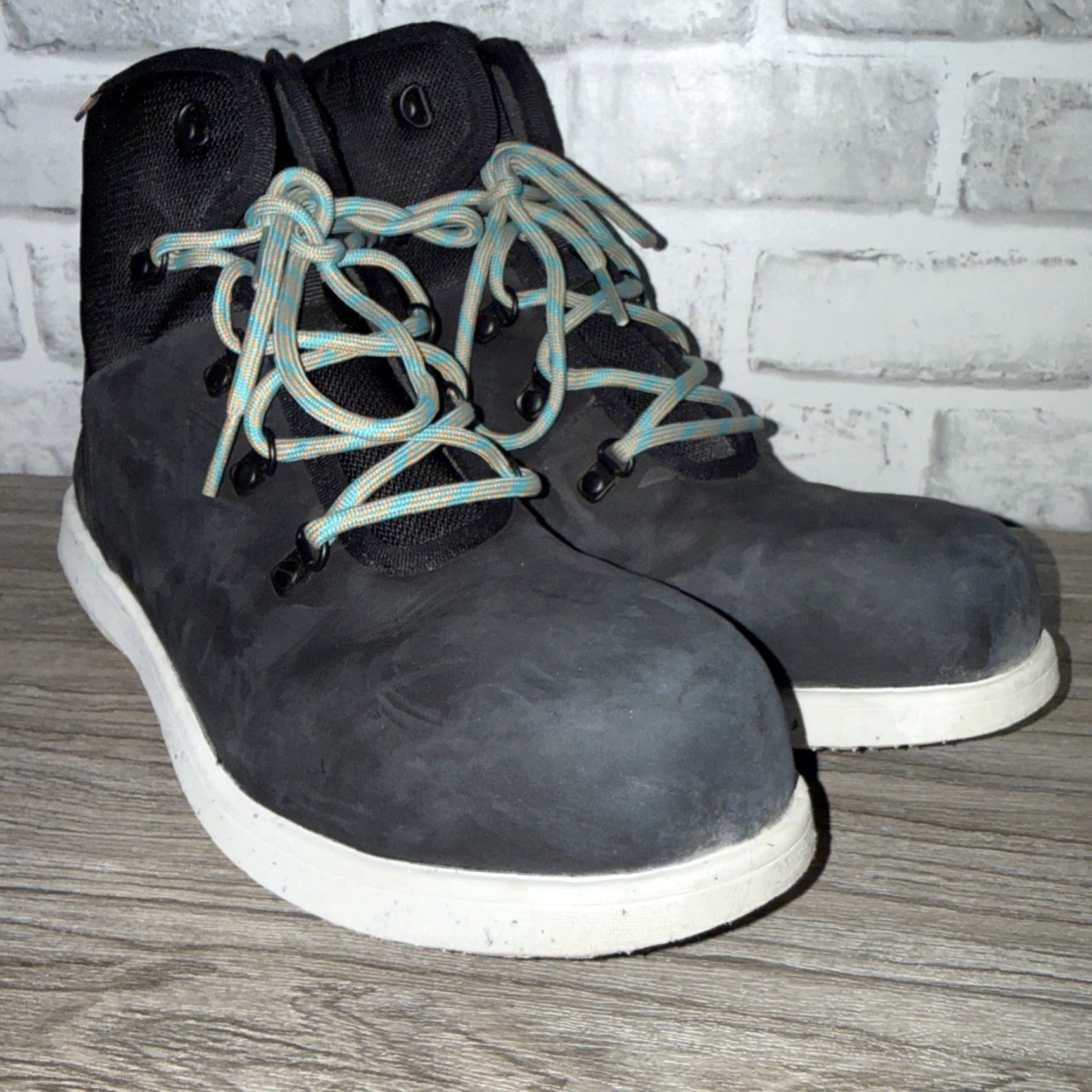 Vintage Bogs Navy Blue Lace Up Boots Womens Size 10 US 41 EU Rain Boot, Synthetic Upper, Water-Resistant Shoes, Womens Formal Weekend Boots Size US 10 / IT 40 - 3 Thumbnail