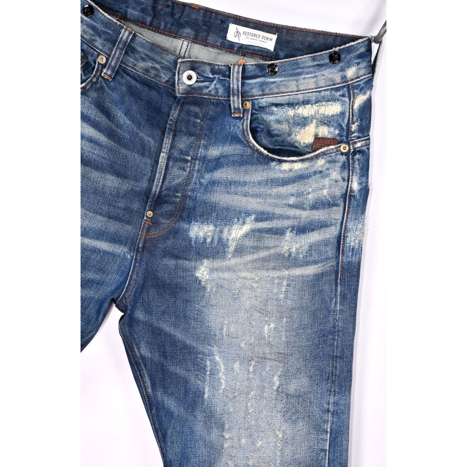 G-Star G-Star Raw US Lumber Tapered Red Listing Selvedge Denim Jeans W33 L32 Mens Blue Denim Listing 5-Pocket Design Vintage: No not Vintage Size US 33 - 5 Thumbnail