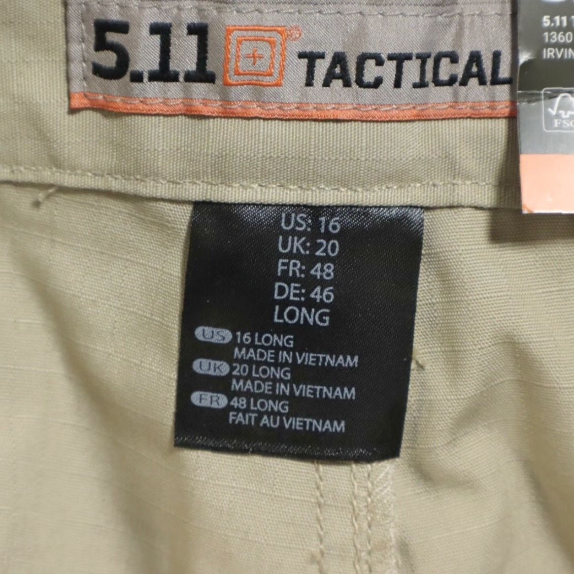 Vintage 5.11 Tactical Taclite Cargo Pants Khaki Women's 16L Cotton Blend Ripstop Regular Inseam 34in 32 Waist Ladies Pants Size 38" / US 16 / IT 52 - 5 Thumbnail