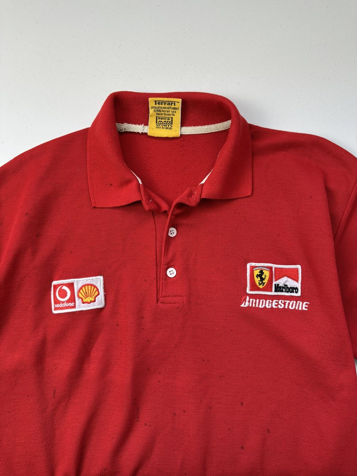 Ferrari × Vintage 90s Vintage Ferrari Official Product Polo Shirt Size US XL / EU 56 / 4 - 6 Thumbnail