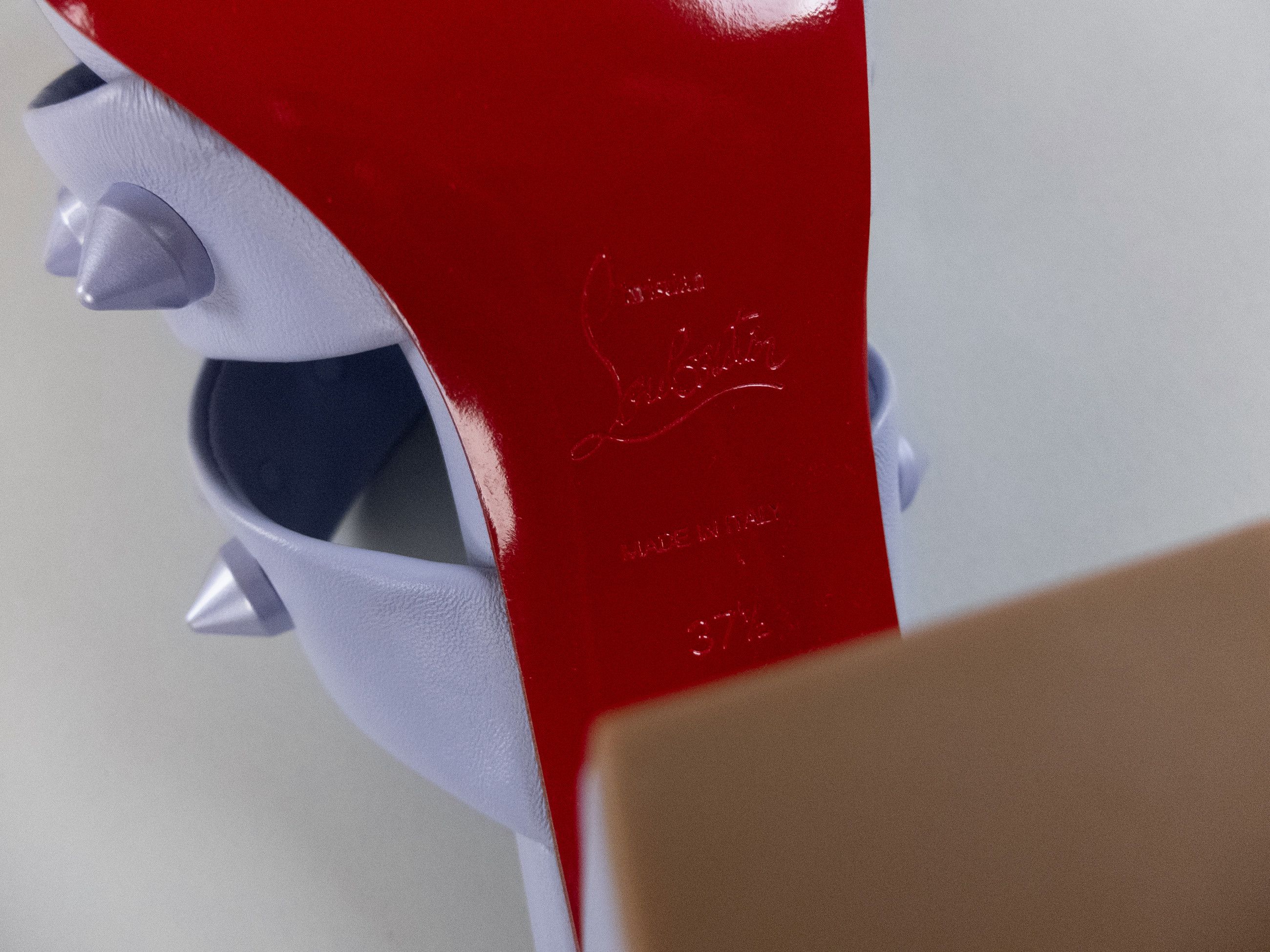 Christian Louboutin CHRISTIAN LOUBOUTIN Spika Club lavender leather mule sandals Size US 7.5 / IT 37.5 - 9 Thumbnail